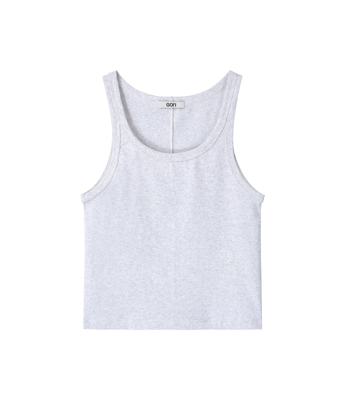 고리(GORI) GOrI Mini Logo Sleeveless (white-melange)