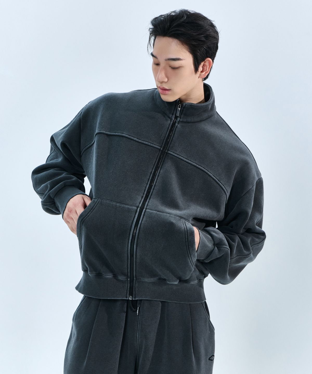 나인제트(NINEZ) [SET] 가먼트다잉 스웻 오픈 셋업 BNZSW01 BNZLPT03