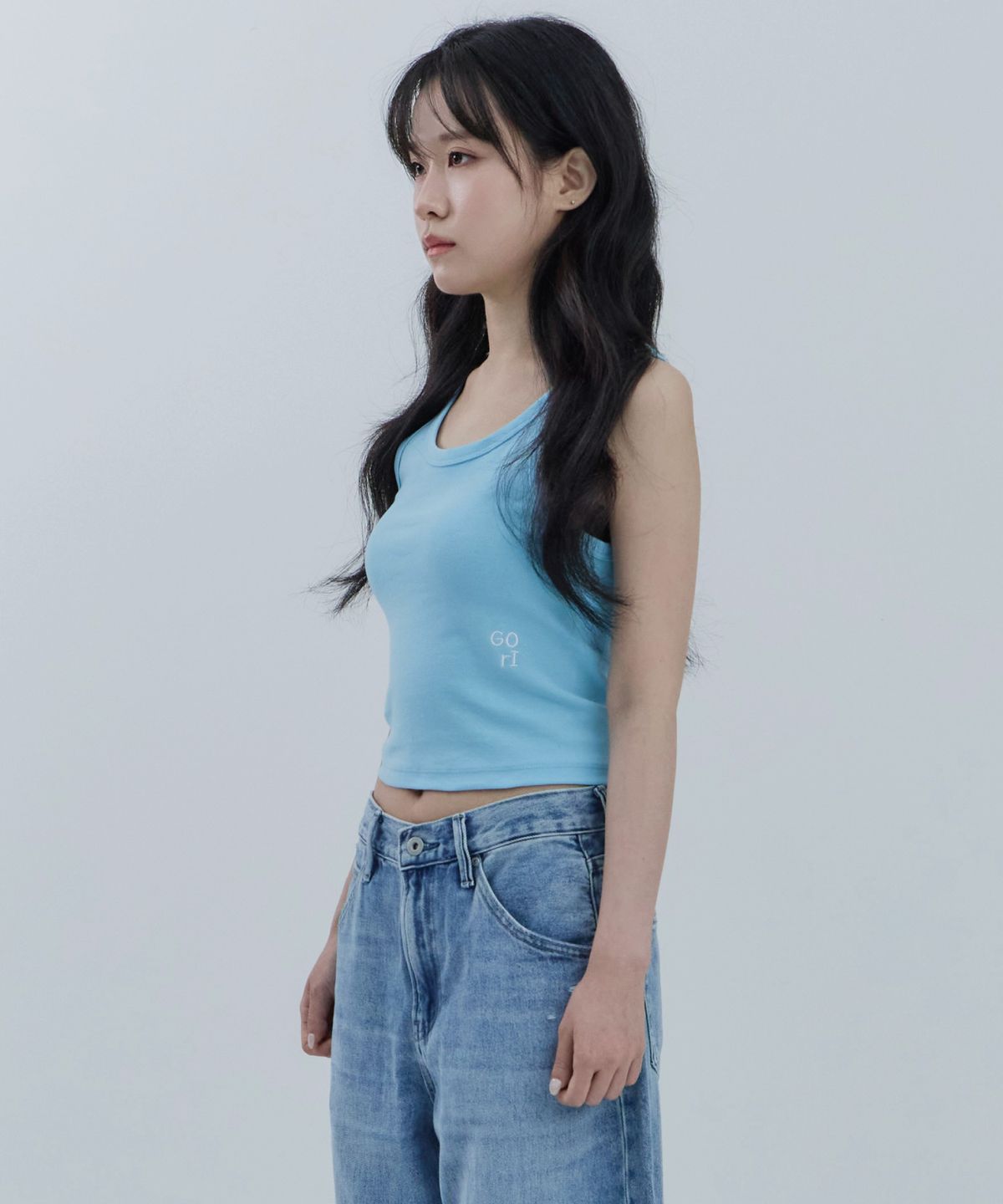 고리(GORI) GOrI Mini Logo Sleeveless (sky blue)