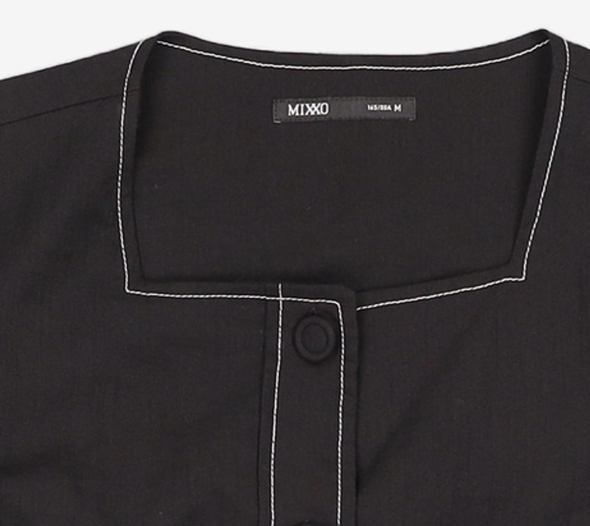 미쏘(MIXXO) 스티치 스퀘어넥 블라우스_MIWBLD901B M