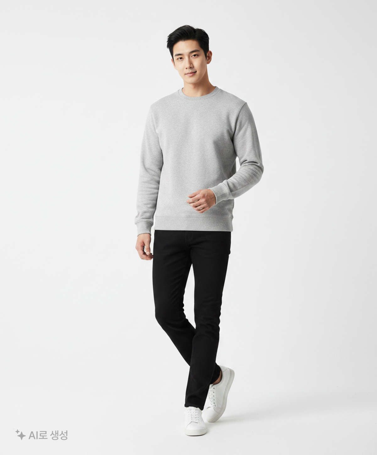 무신사 스탠다드(MUSINSA STANDARD) 스웨트셔츠 [멜란지 그레이] L