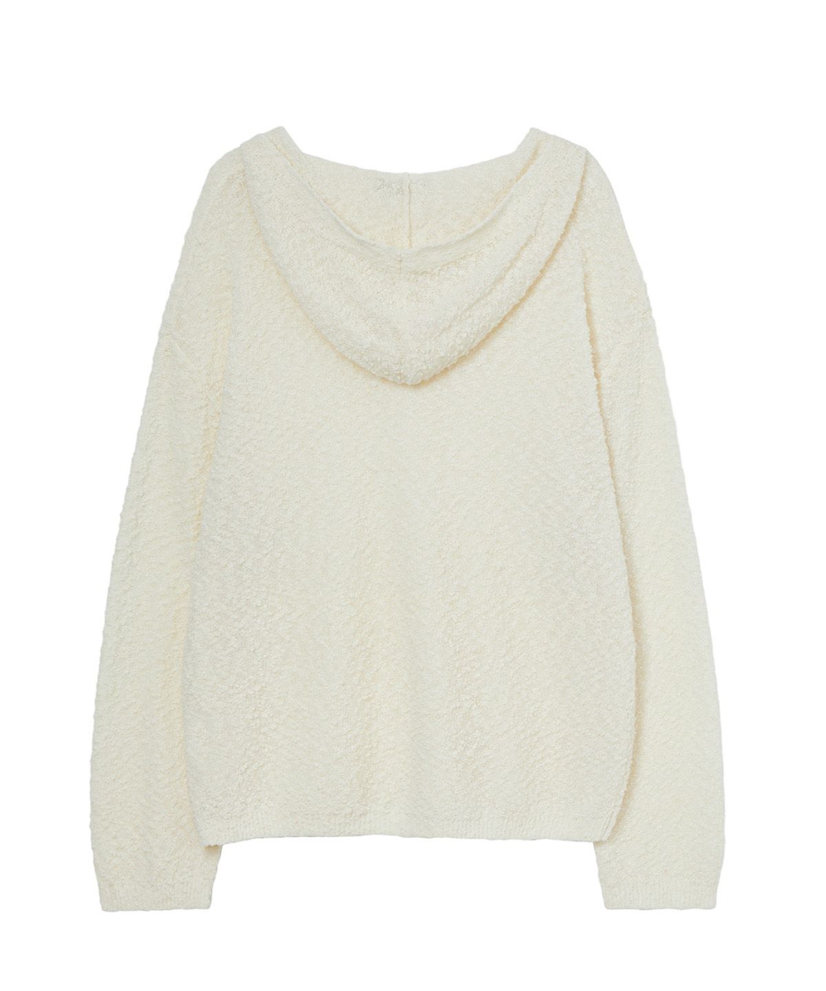 다이닛(DEINET) BOUCLE KNIT HOODIE IN CREAM