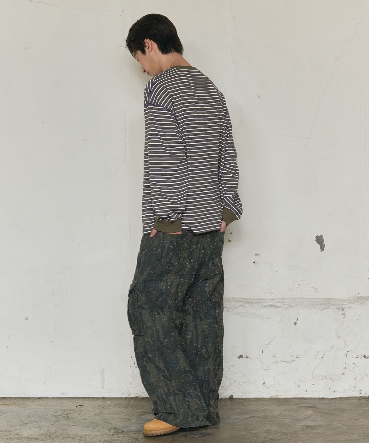 논타입(NONTYPE) MULTI POCKET CAMO CARGO PANTS (KHAKI)