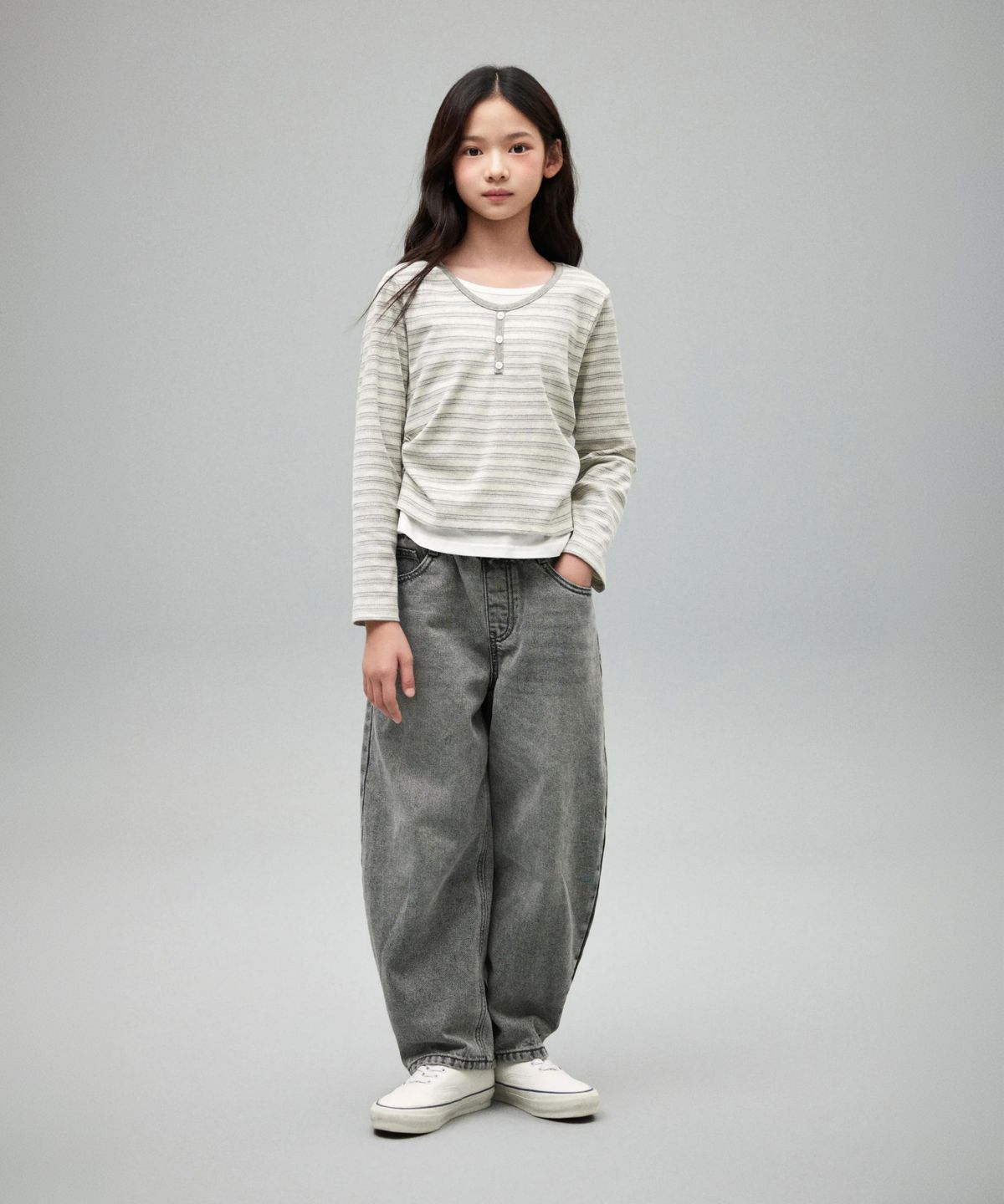 스파오 키즈(SPAO KIDS) [키즈] 와이드 커브드 진_SPTJG49KU4
