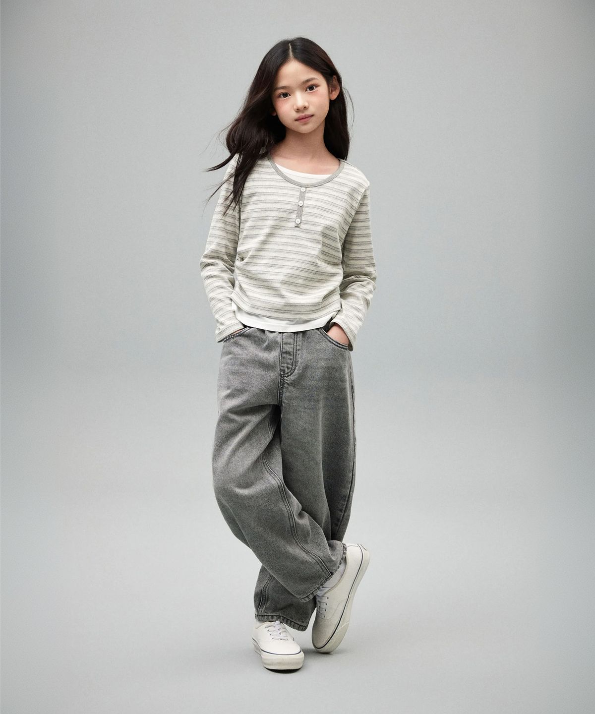 스파오 키즈(SPAO KIDS) [키즈] 와이드 커브드 진_SPTJG49KU4