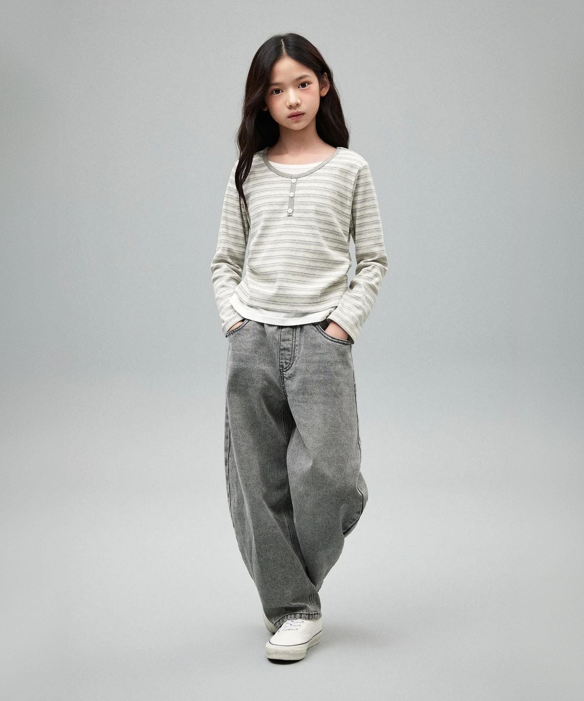스파오 키즈(SPAO KIDS) [키즈] 와이드 커브드 진_SPTJG49KU4