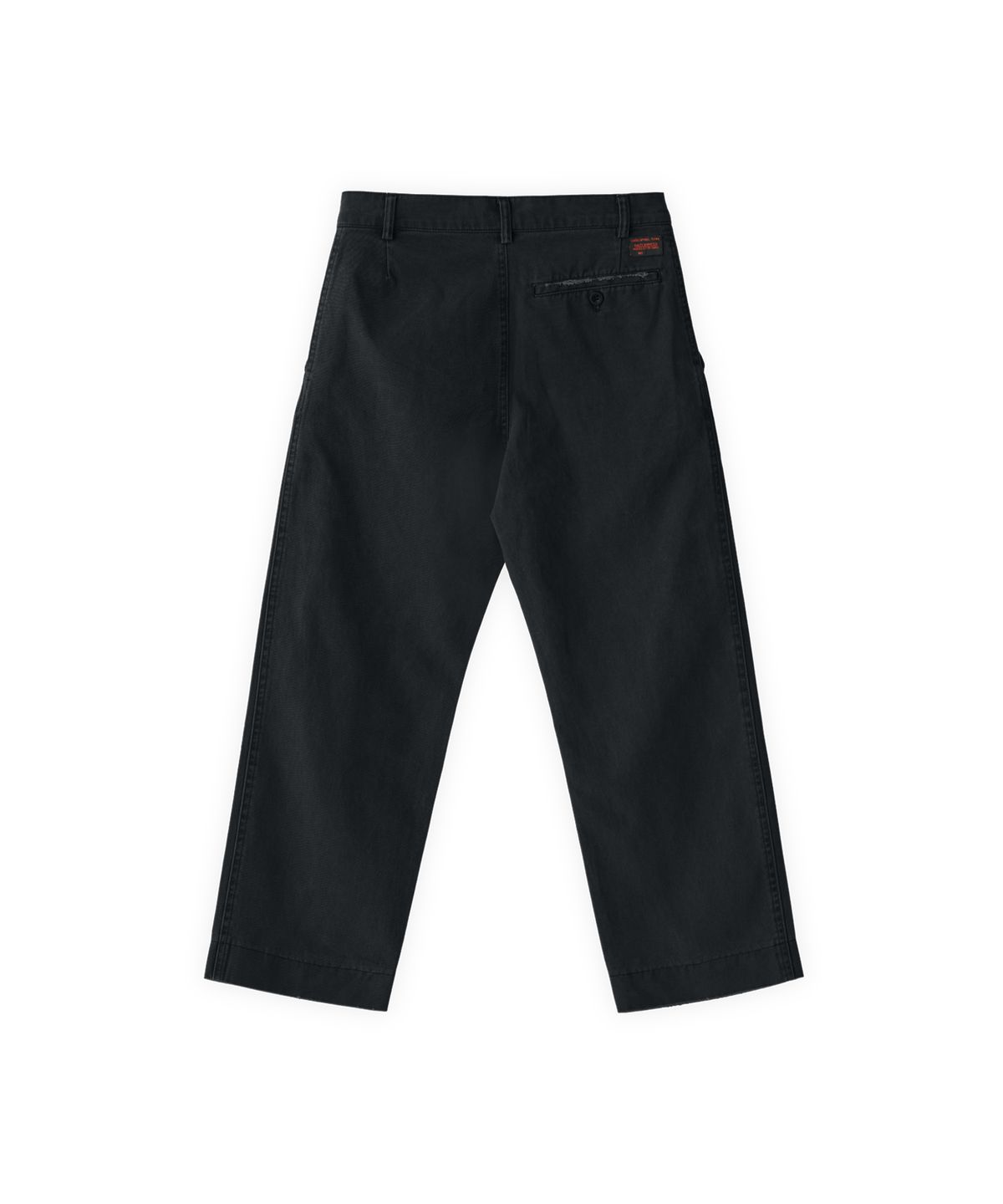 투위드(TUEWID) 003 washed cotton crop pants in matte black