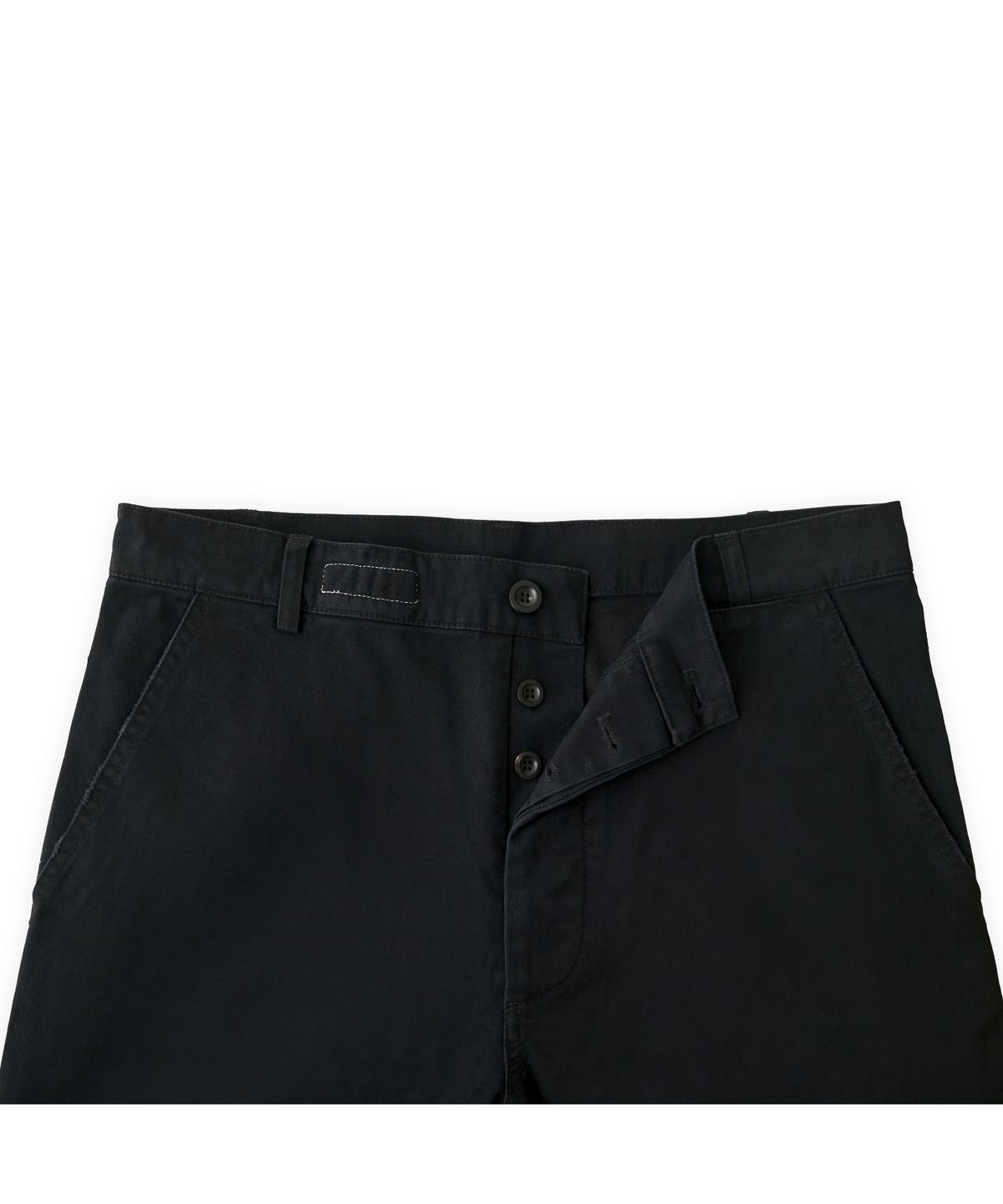 투위드(TUEWID) 003 washed cotton crop pants in matte black