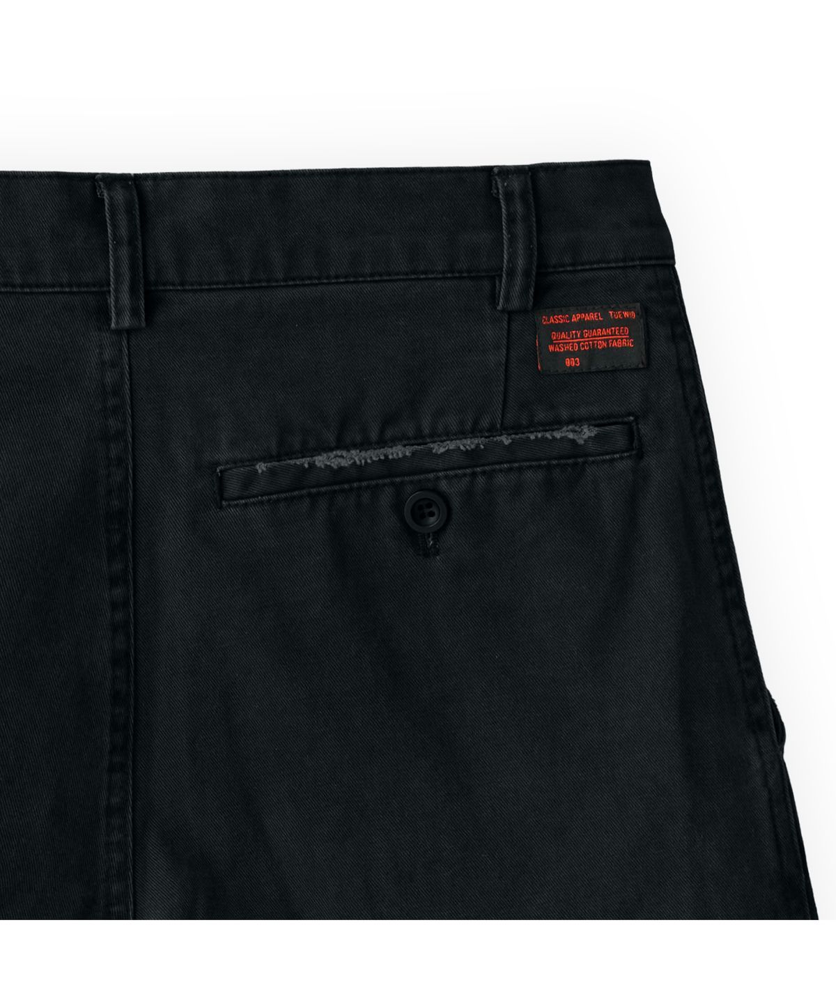 투위드(TUEWID) 003 washed cotton crop pants in matte black