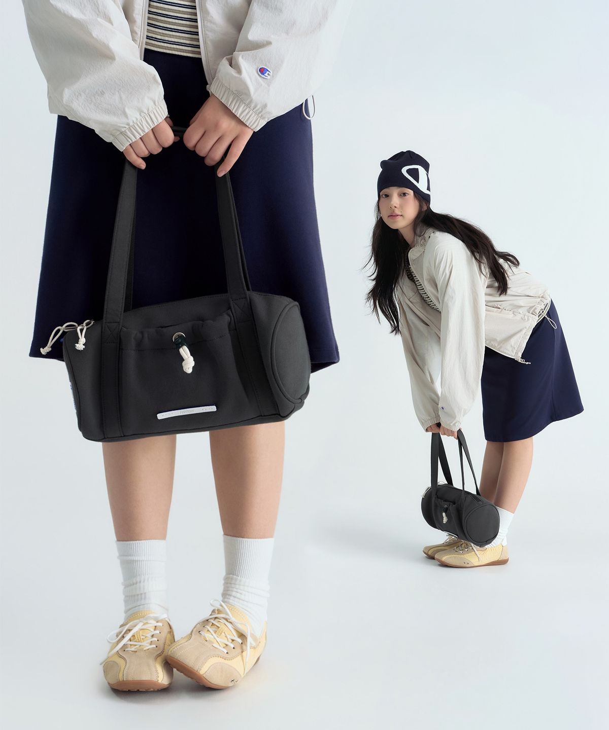 챔피온(CHAMPION) 챔피온 X 로우로우 토트 미니 숄더백 Charcoal