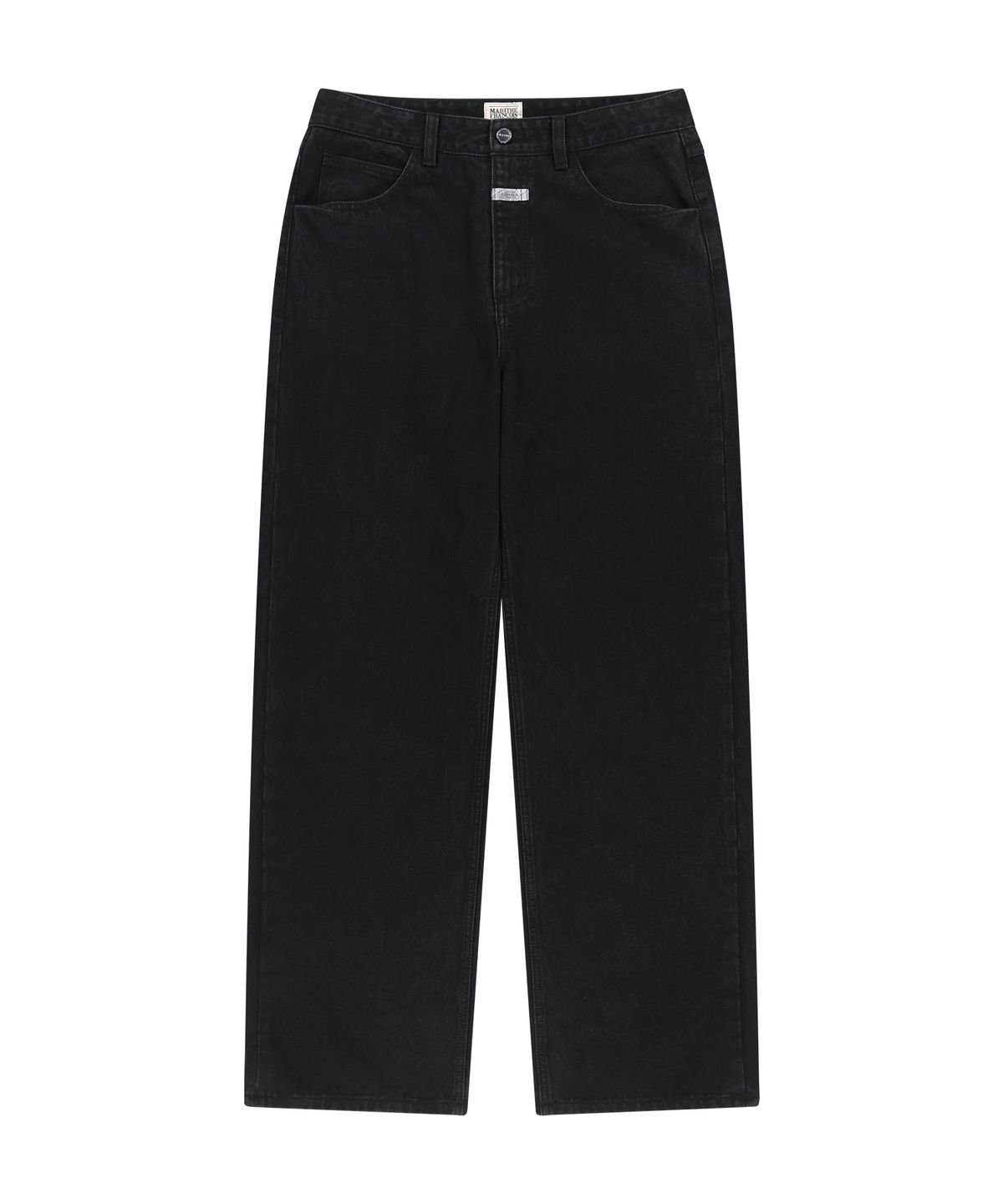 마리떼 프랑소와 저버(MARITHÉ + FRANҪOIS GIRBAUD) M SEMI-WIDE DENIM PANTS black