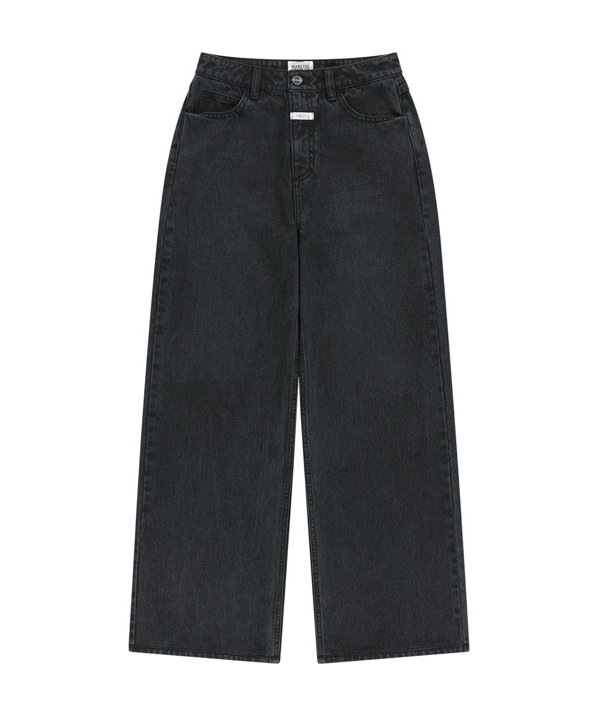 마리떼 프랑소와 저버(MARITHÉ + FRANҪOIS GIRBAUD) W SEMI-WIDE DENIM PANTS black