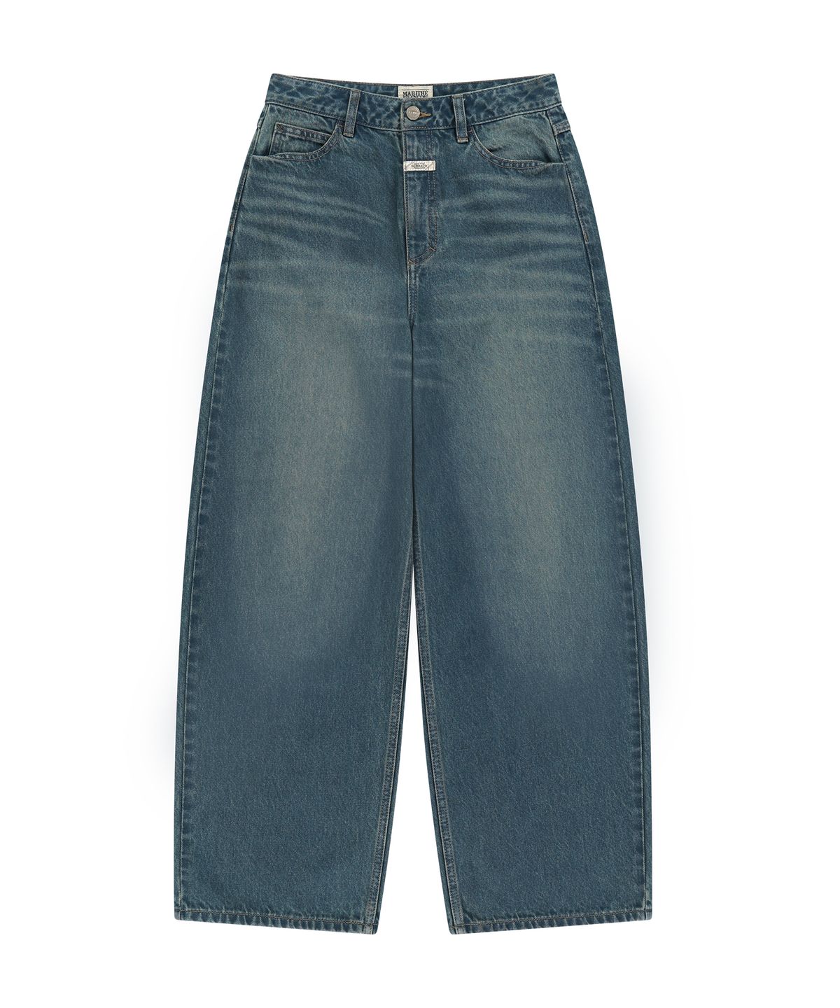 마리떼 프랑소와 저버(MARITHÉ + FRANҪOIS GIRBAUD) W BAGGY FIT DIRTY WASHED DENIM PANTS blue