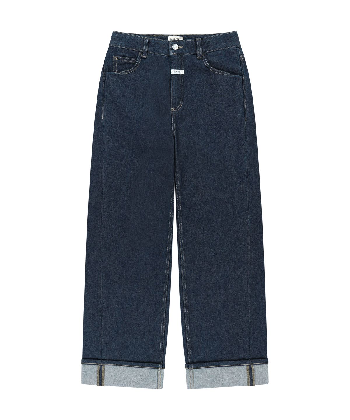 마리떼 프랑소와 저버(MARITHÉ + FRANҪOIS GIRBAUD) W SEMI-WIDE TURN UP DENIM PANTS indigo