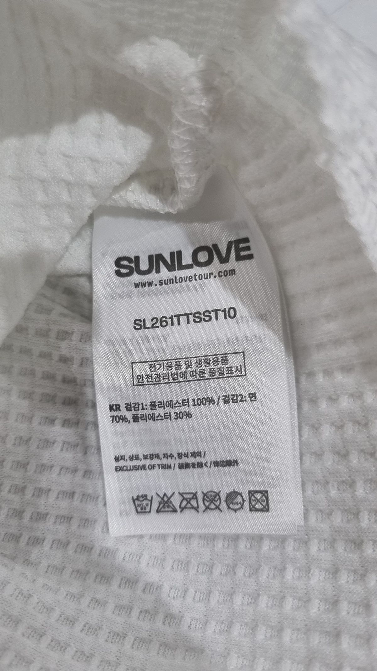 썬러브투어(SUNLOVETOUR) Aero Waffle Raglan Tee White M