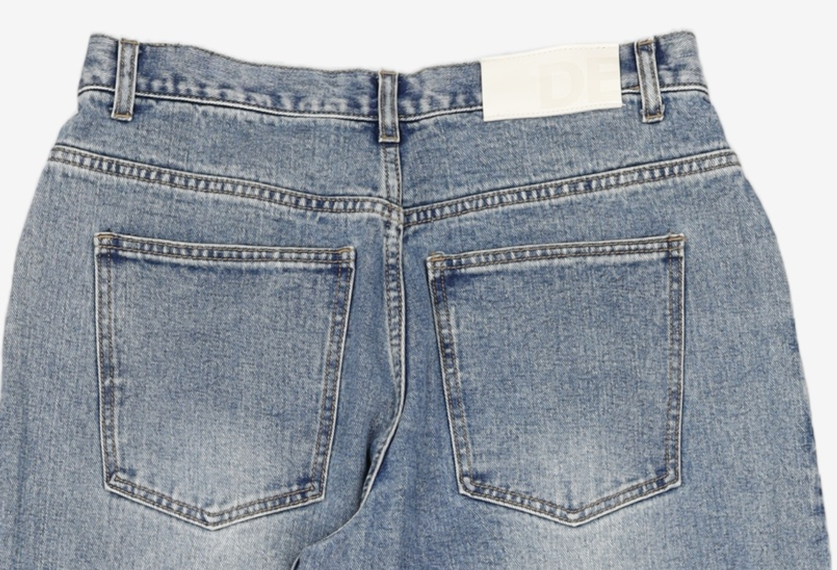 데케트(DECET) Deep Pleats Wide Jeans DCPT030Black 32