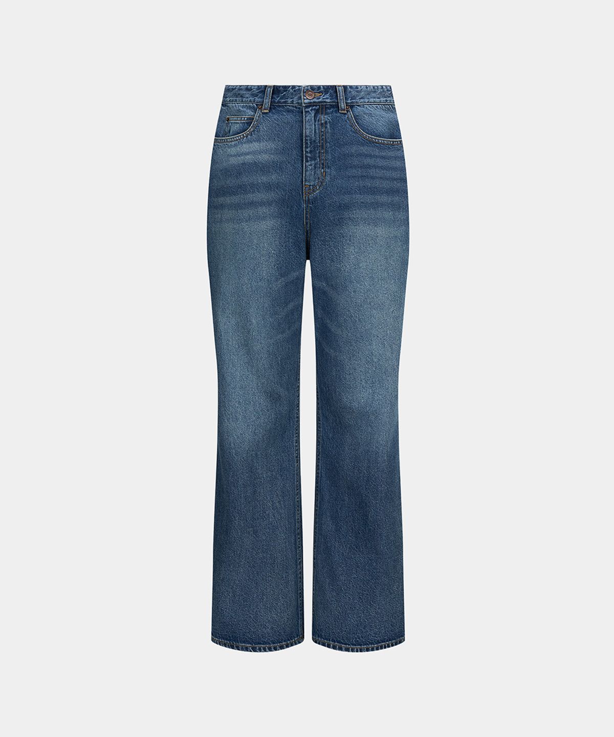노이스(NOICE) W WASHED STRAIGHT JEANS - BLUE