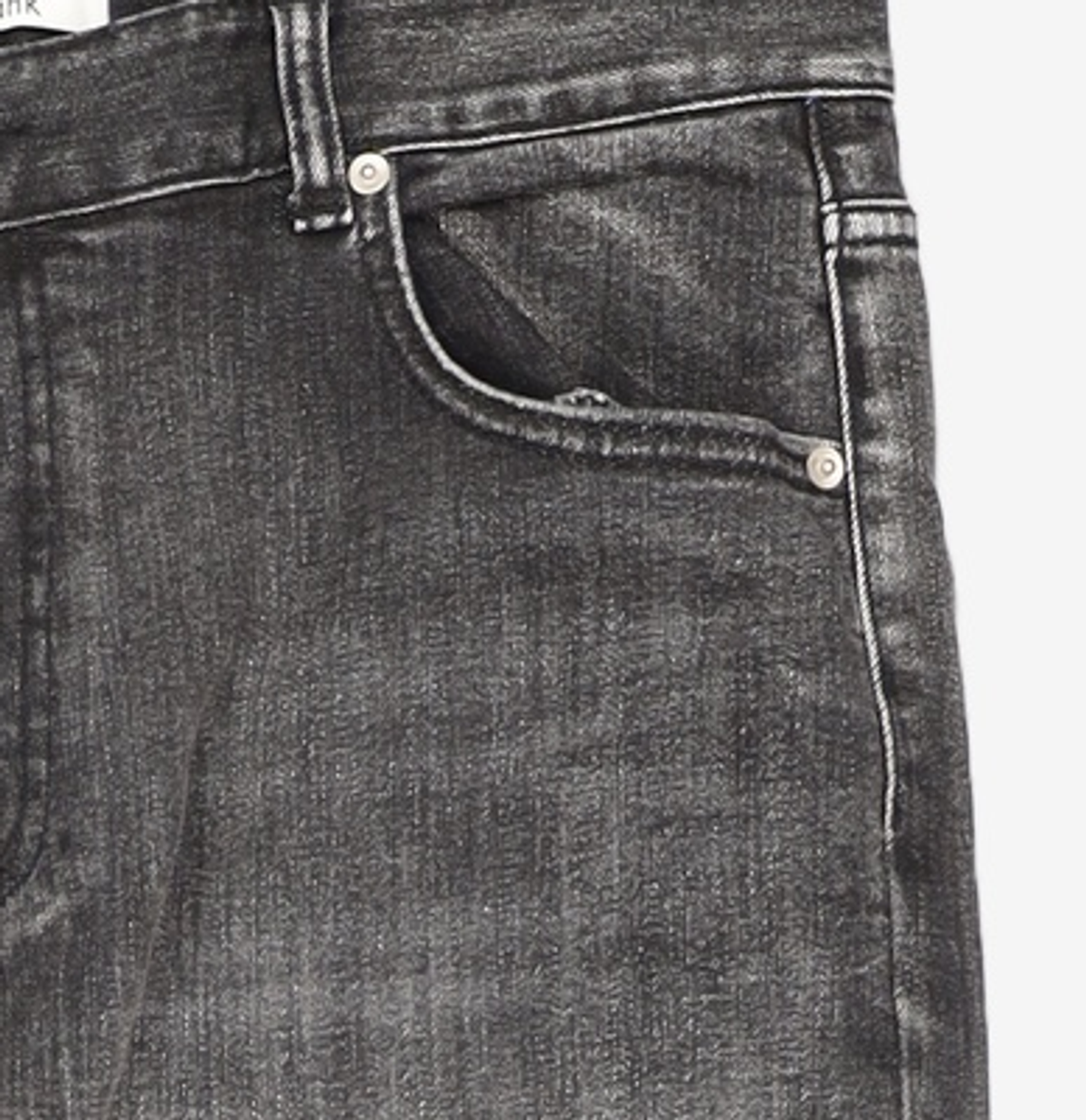 넌블랭크(NONBLANK) 크롭 슬림 핏 데님 팬츠_BLACK XL