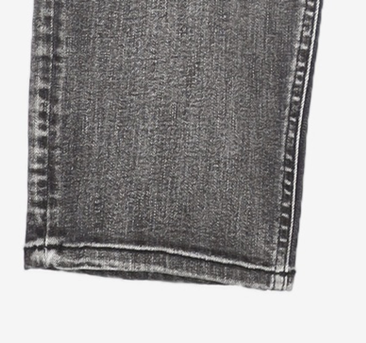 넌블랭크(NONBLANK) 크롭 슬림 핏 데님 팬츠_BLACK XL
