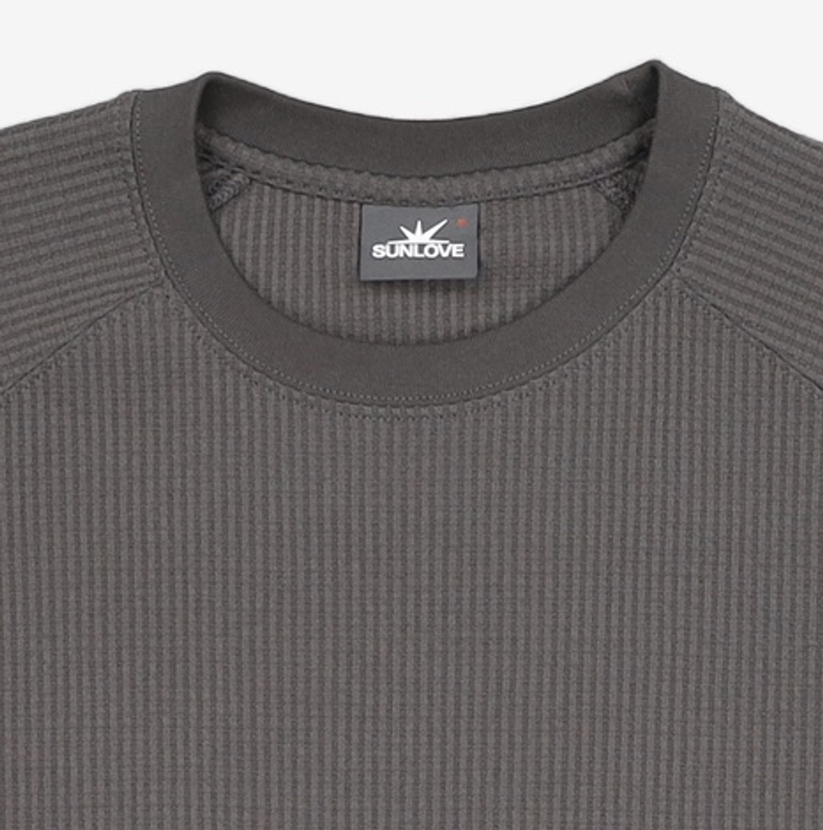 썬러브투어(SUNLOVETOUR) Aero Waffle Raglan Tee Taupe/Blue M