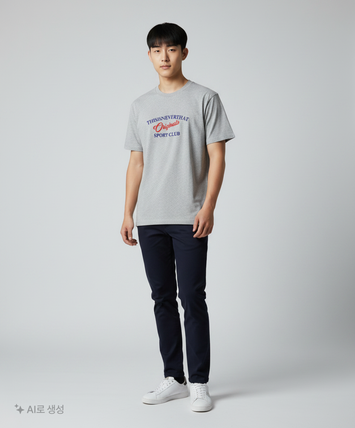 디스이즈네버댓(THISISNEVERTHAT) Originals SPORT CLUB Tee Heather Grey XL