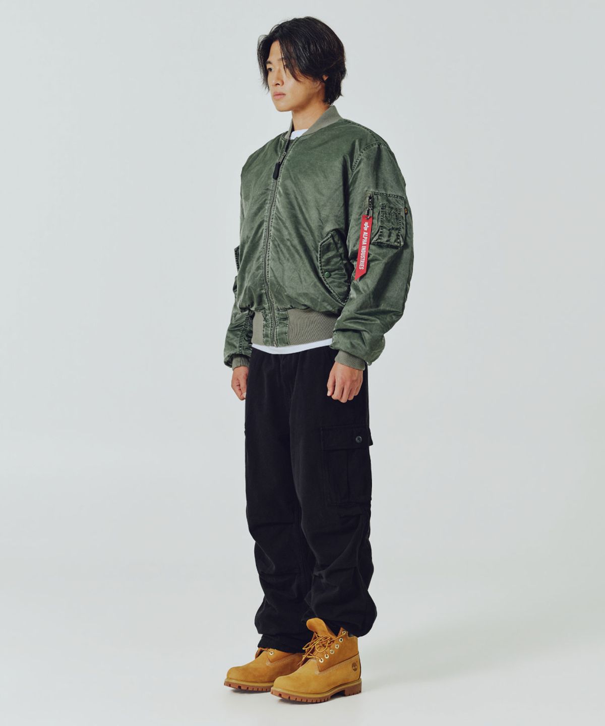 알파 인더스트리(ALPHA INDUSTRIES) MA-1 헤리티지 핏 플라이트 자켓 (배틀워시) 딥 포레스트