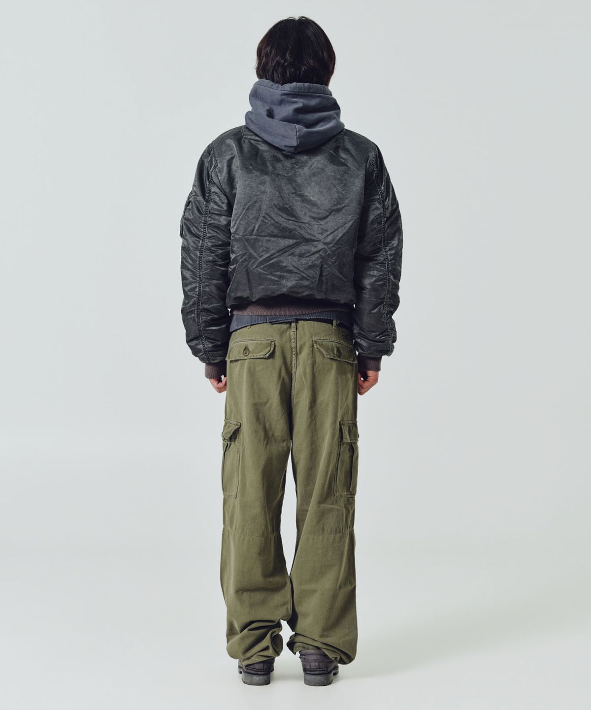 알파 인더스트리(ALPHA INDUSTRIES) MA-1 헤리티지 핏 플라이트 자켓 (배틀워시) 블랙