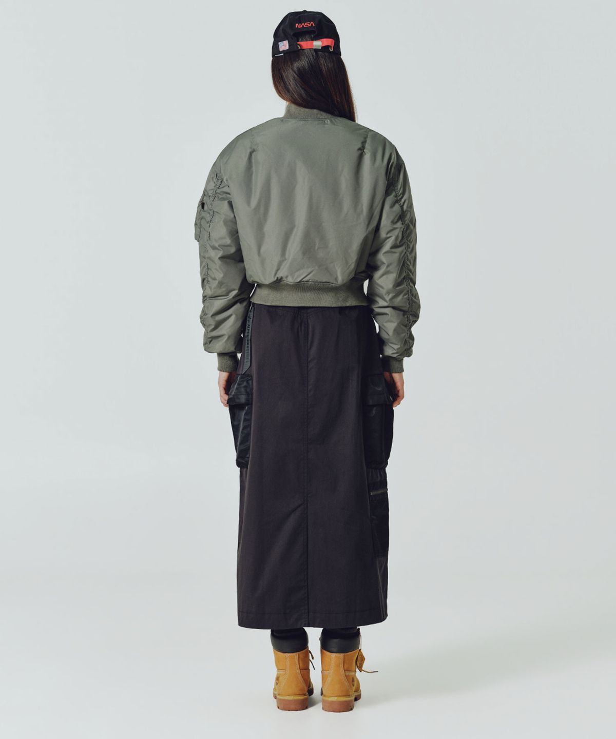 알파 인더스트리(ALPHA INDUSTRIES) MA-1 크롭 플라이트 자켓 W (옥스포드) 필드 그레이