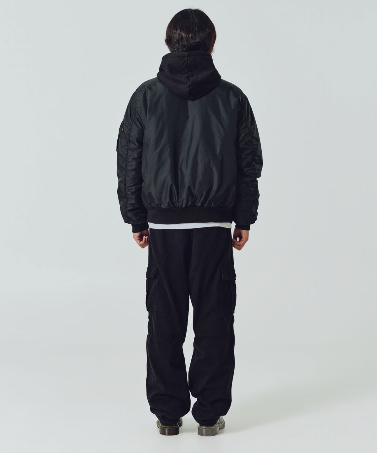 알파 인더스트리(ALPHA INDUSTRIES) CWU 45/P 릴렉스 핏 플라이트 자켓 (옥스포드) 블랙