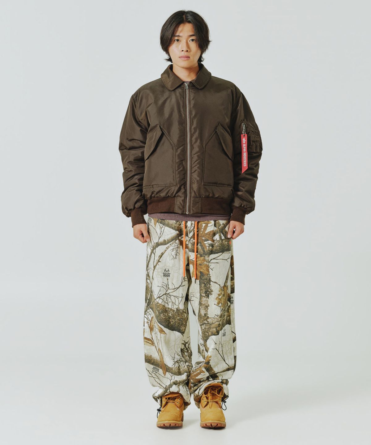 알파 인더스트리(ALPHA INDUSTRIES) CWU 45/P 릴렉스 핏 플라이트 자켓 (옥스포드) 히코리