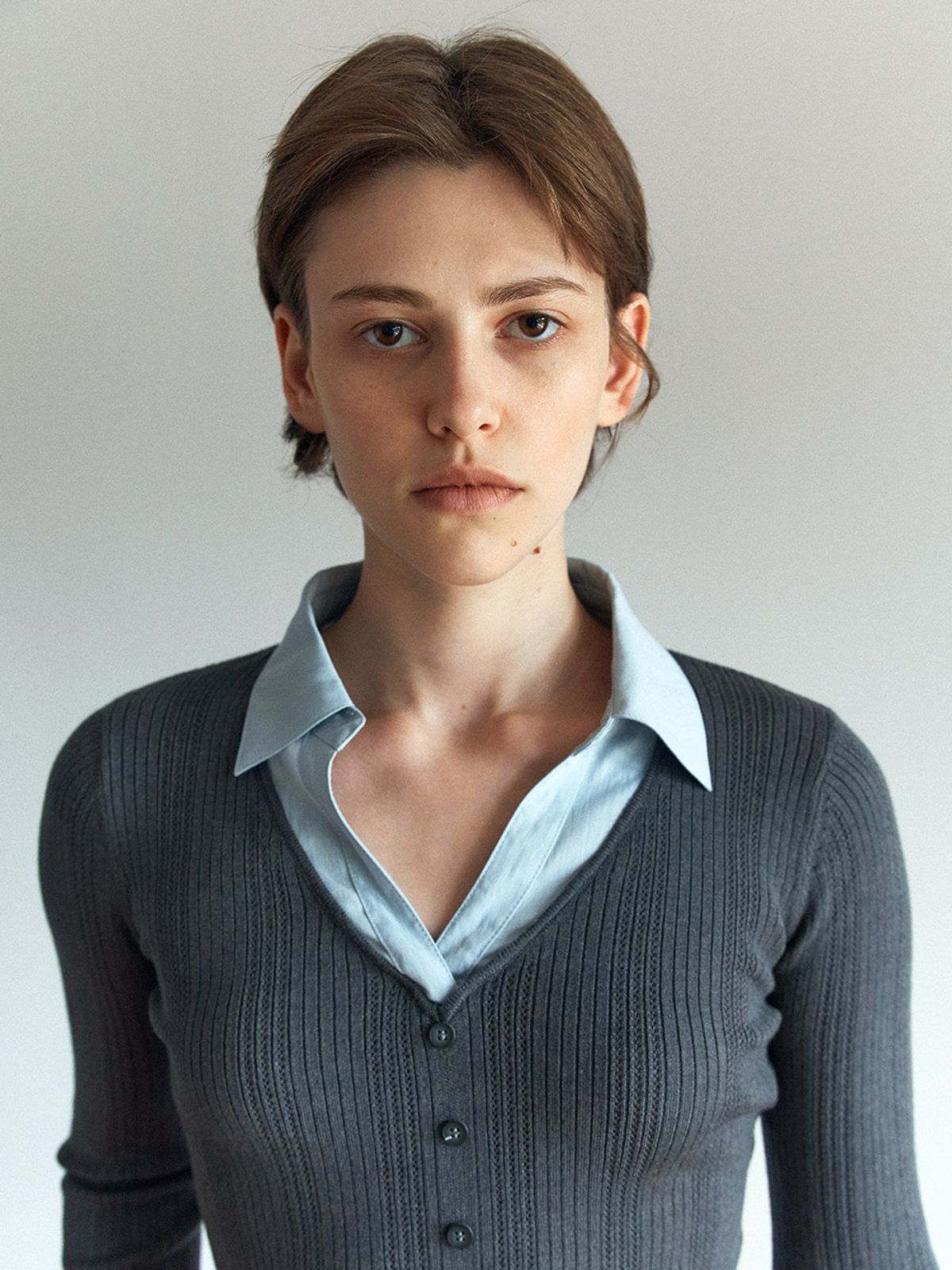 헌치(HUNCH) Shirts Layered V-Neck Top