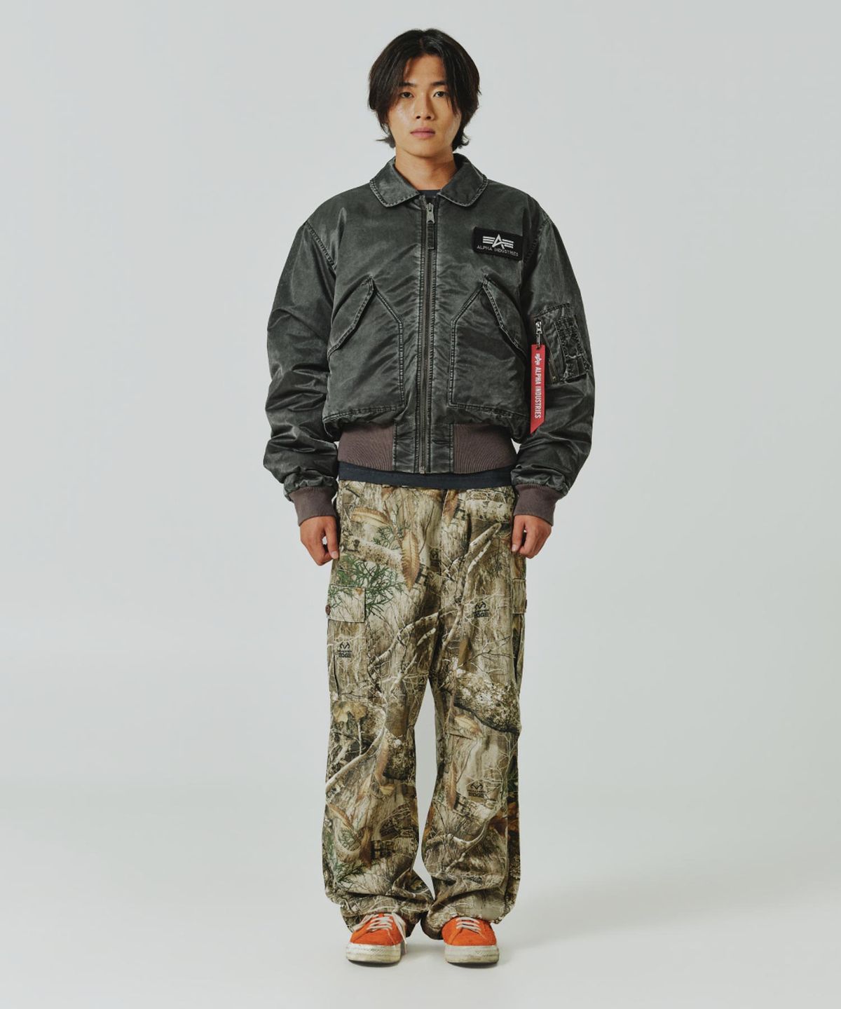 알파 인더스트리(ALPHA INDUSTRIES) CWU 45/P 헤리티지 핏 플라이트 자켓 (배틀워시) 블랙