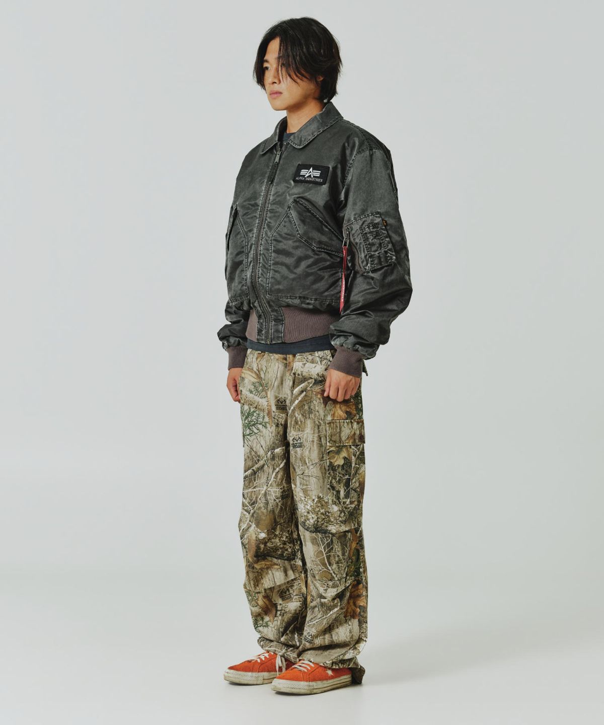 알파 인더스트리(ALPHA INDUSTRIES) CWU 45/P 헤리티지 핏 플라이트 자켓 (배틀워시) 블랙