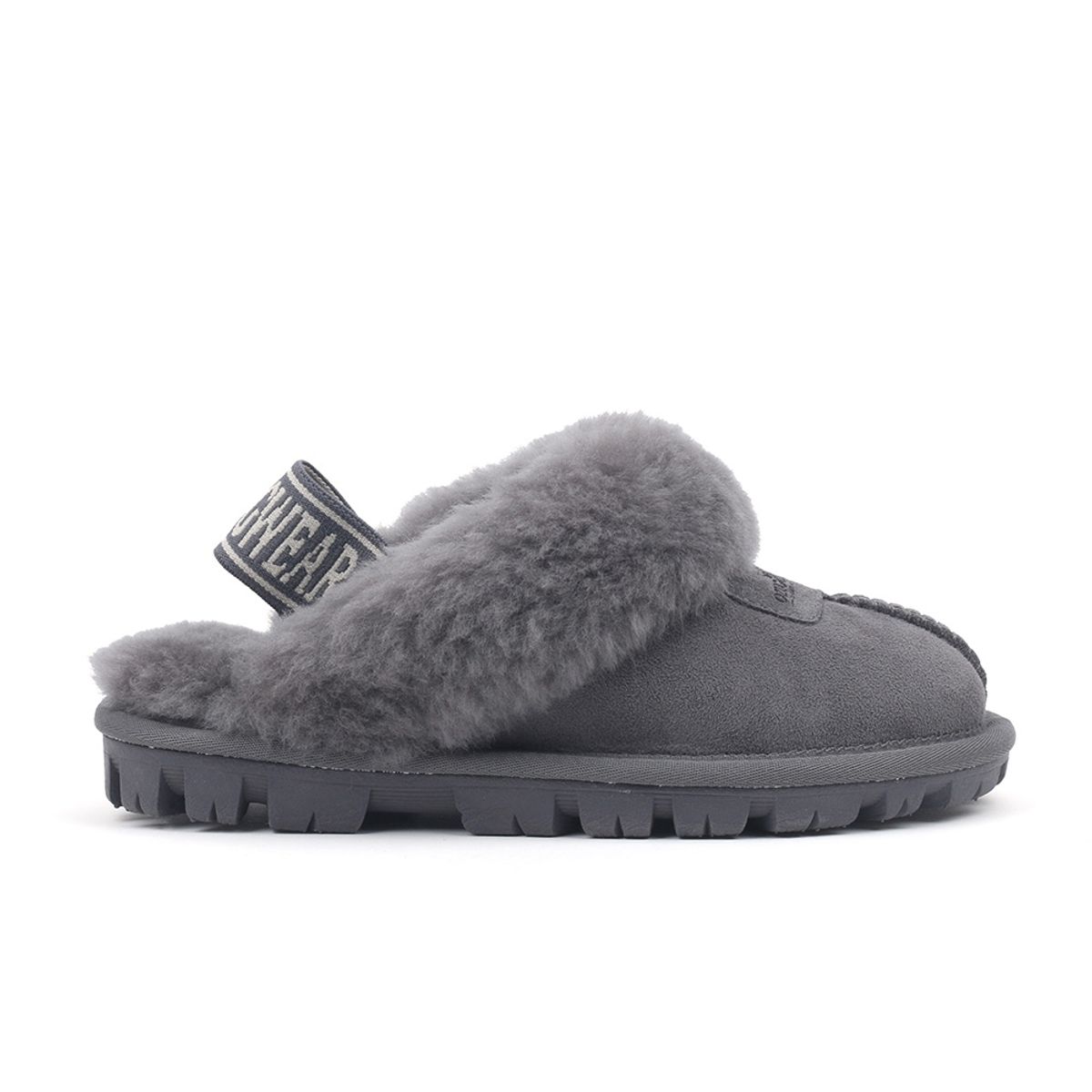 오즈어그웨어(OZ UGG WEAR) 코케트 슬리퍼 엘라스틱 백스트랩 그레이