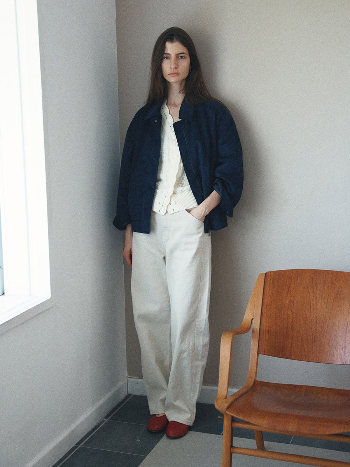헌치(HUNCH) Suede Hem-Banded Blouson (2color)