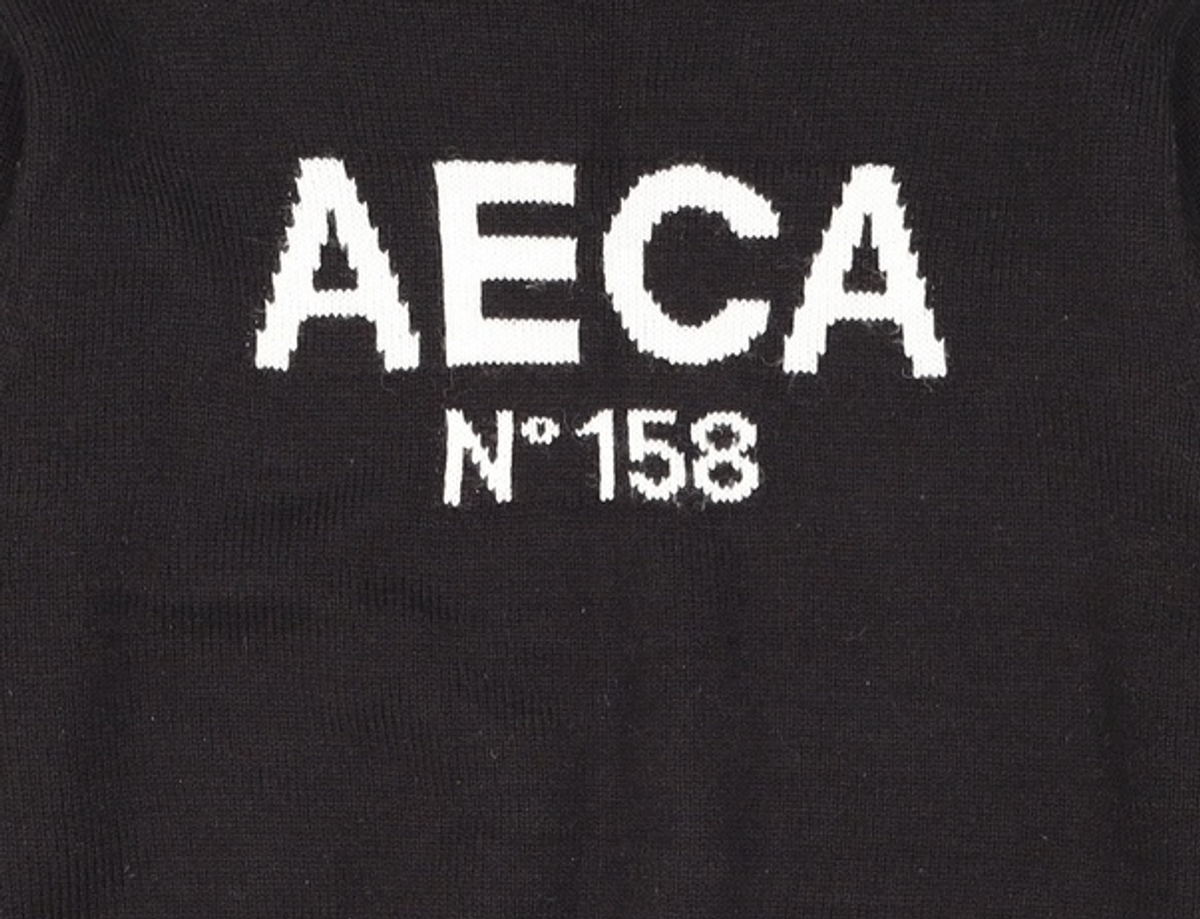 에이카화이트(AECA) AECA BIG LOGO WOOL KNIT-M/BROWN M
