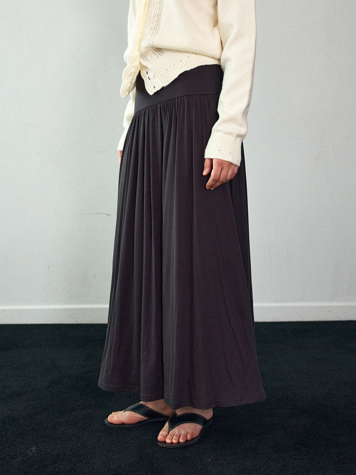 헌치(HUNCH) Fluid Jersey Long Skirt