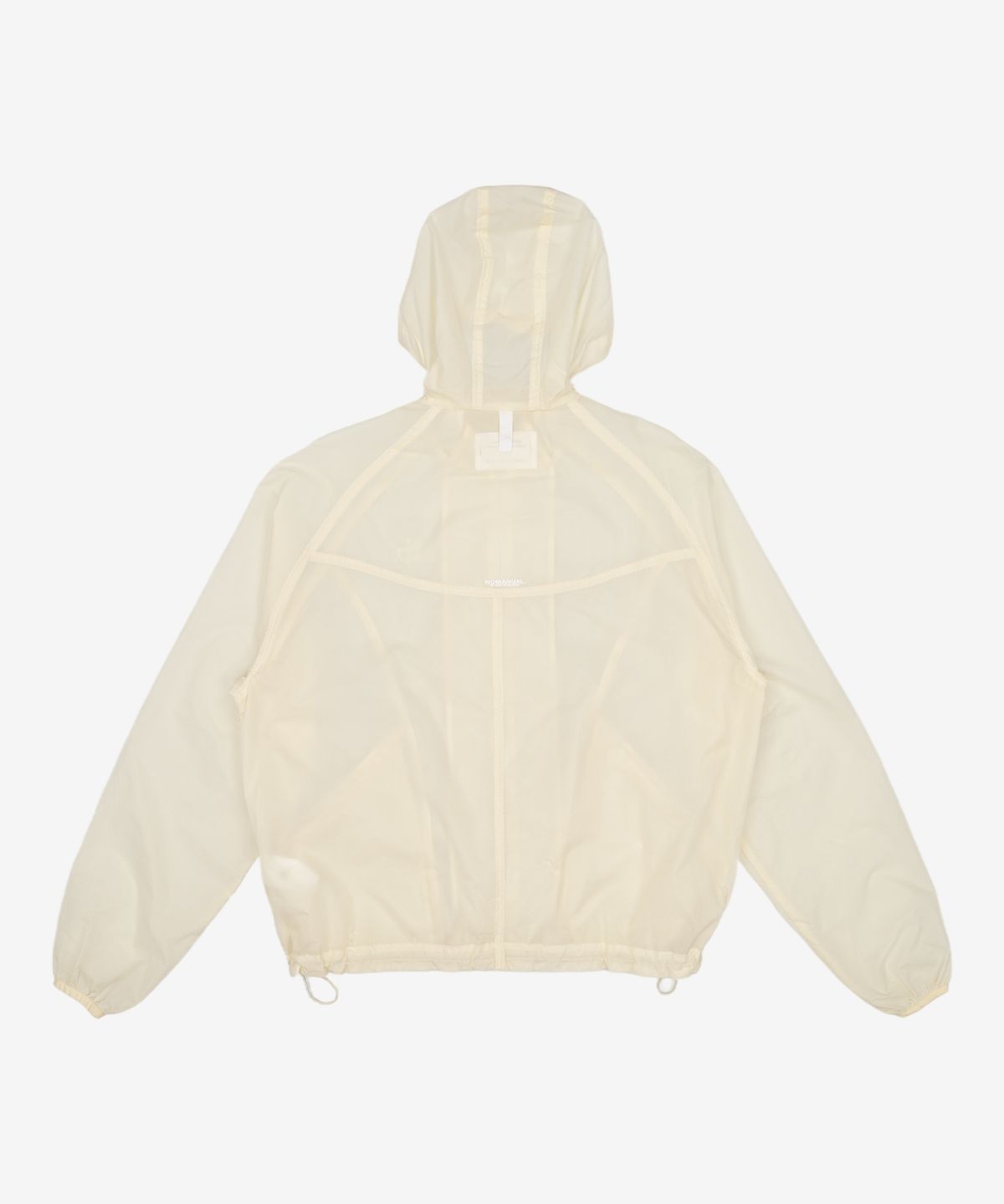 노매뉴얼(NOMANUAL) TRANSLUCENT HOODED JACKET - SAND YELLOW 100