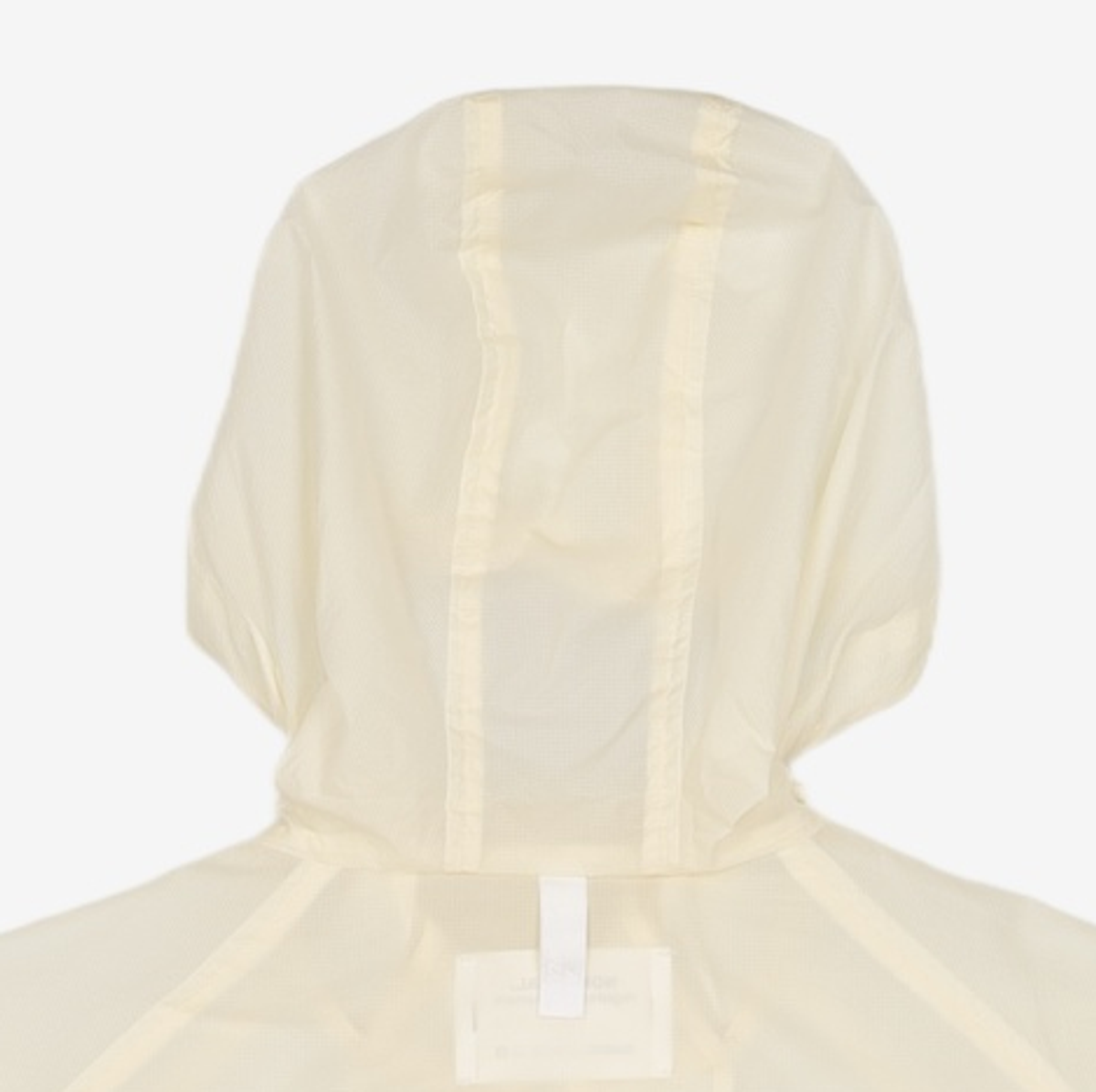 노매뉴얼(NOMANUAL) TRANSLUCENT HOODED JACKET - SAND YELLOW 100