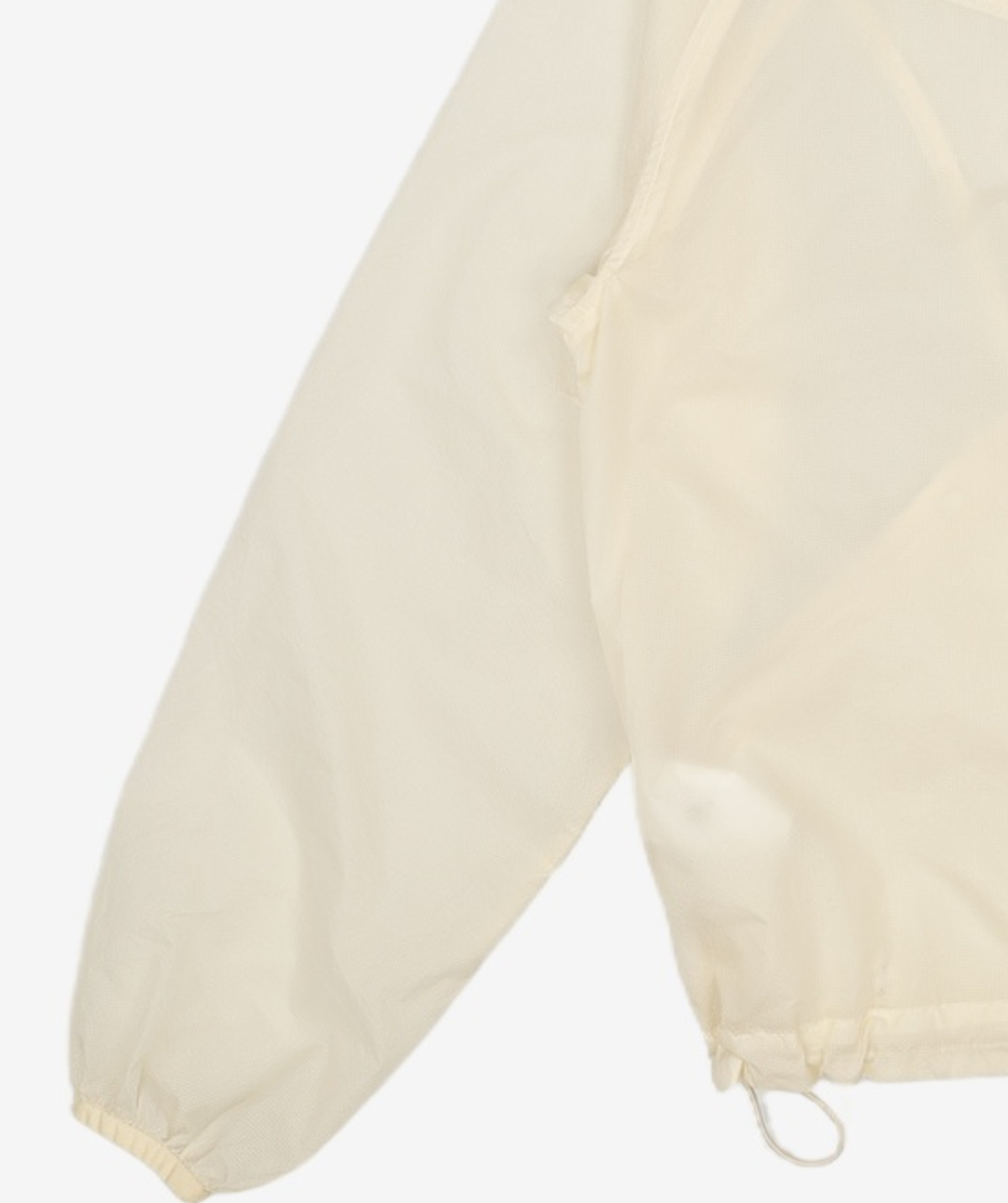 노매뉴얼(NOMANUAL) TRANSLUCENT HOODED JACKET - SAND YELLOW 100