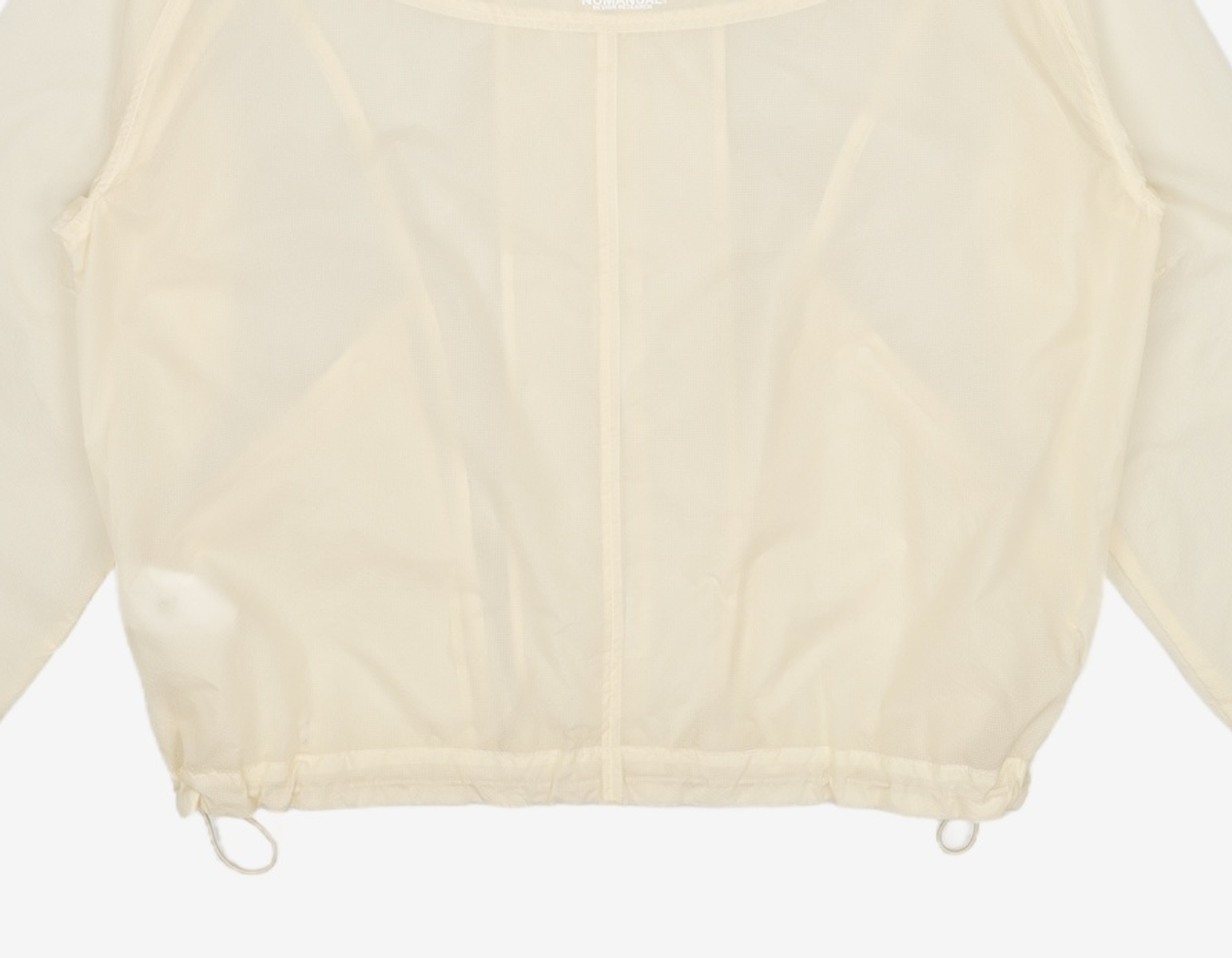 노매뉴얼(NOMANUAL) TRANSLUCENT HOODED JACKET - SAND YELLOW 100