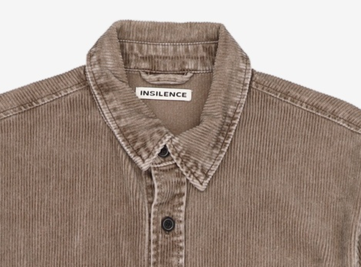 인사일런스(INSILENCE) 피그먼트 코듀로이 셔츠 자켓 BROWN S