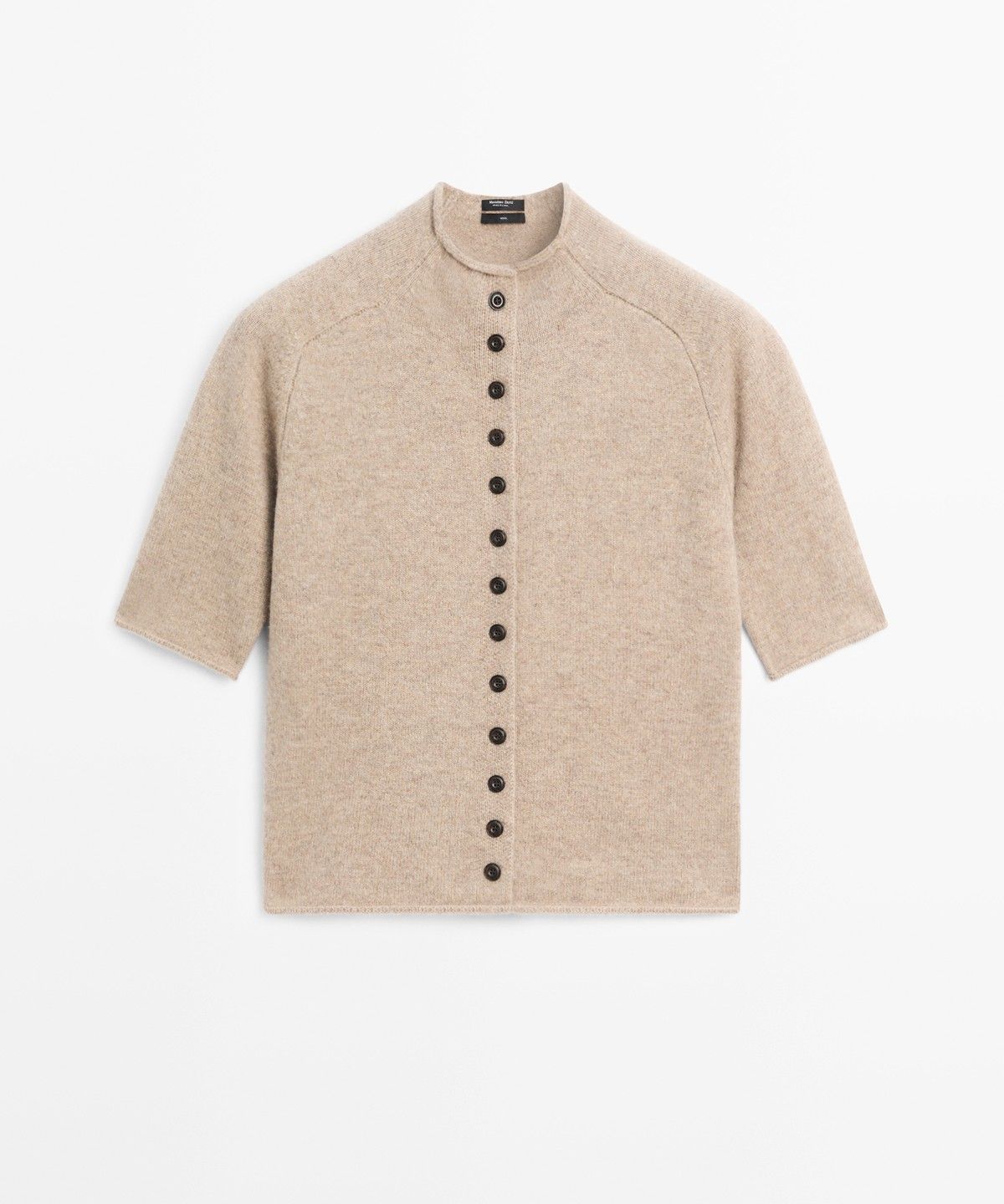 마시모두띠(MASSIMO DUTTI) 100% 울 퍼널넥 니트 가디건