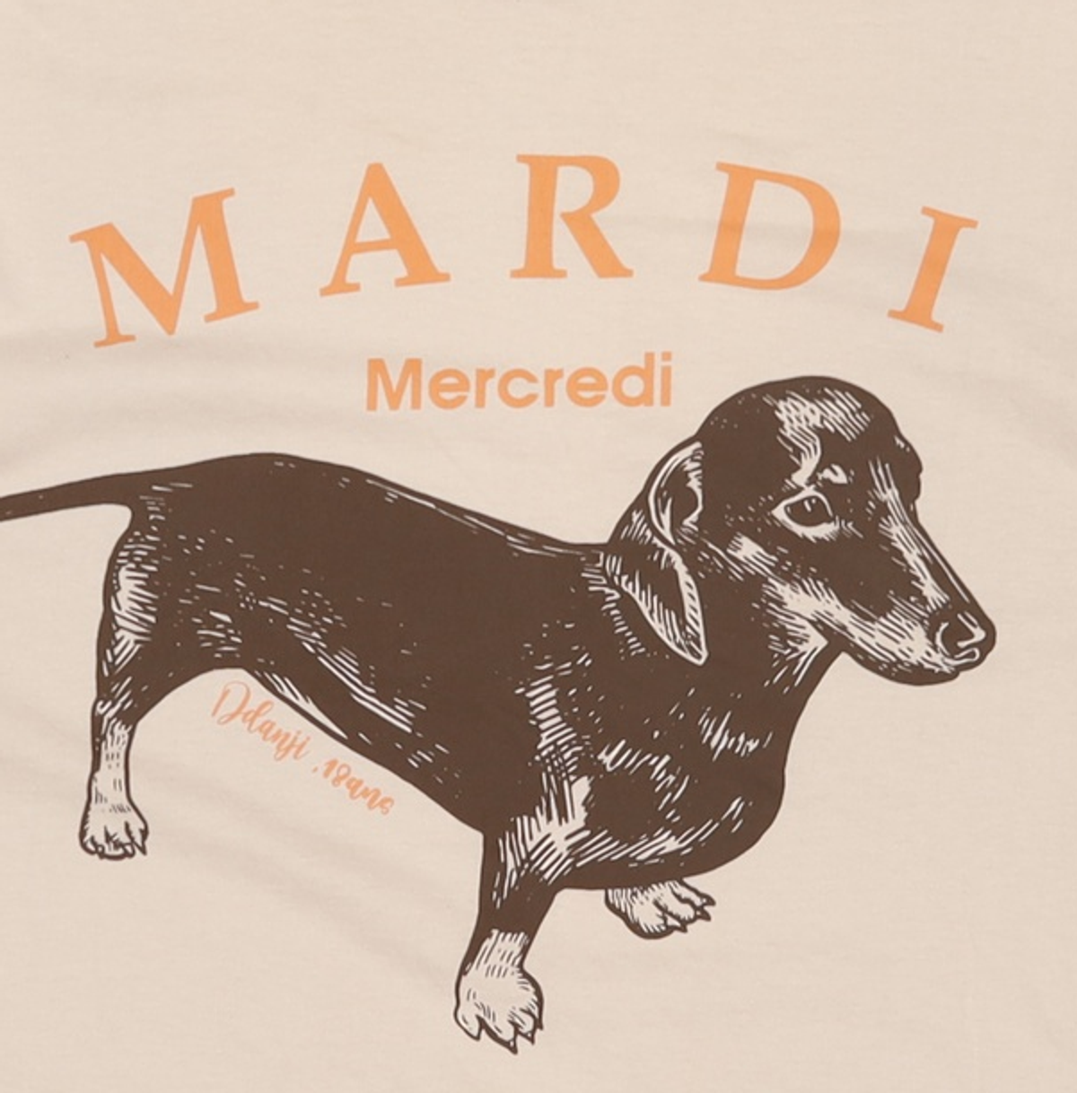 마르디 메크르디(MARDI MERCREDI) 반소매 티셔츠 L