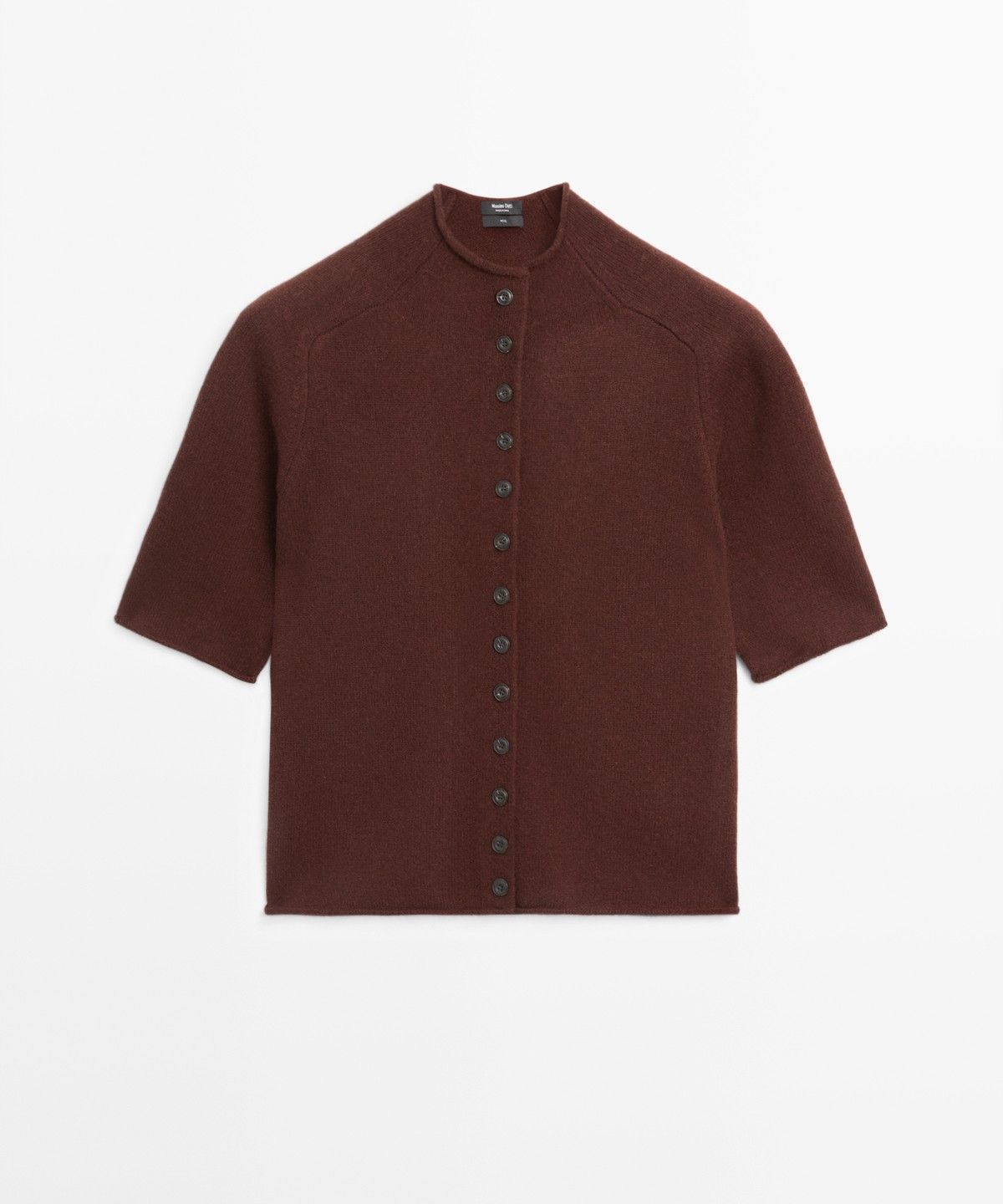 마시모두띠(MASSIMO DUTTI) 100% 울 퍼널넥 니트 가디건