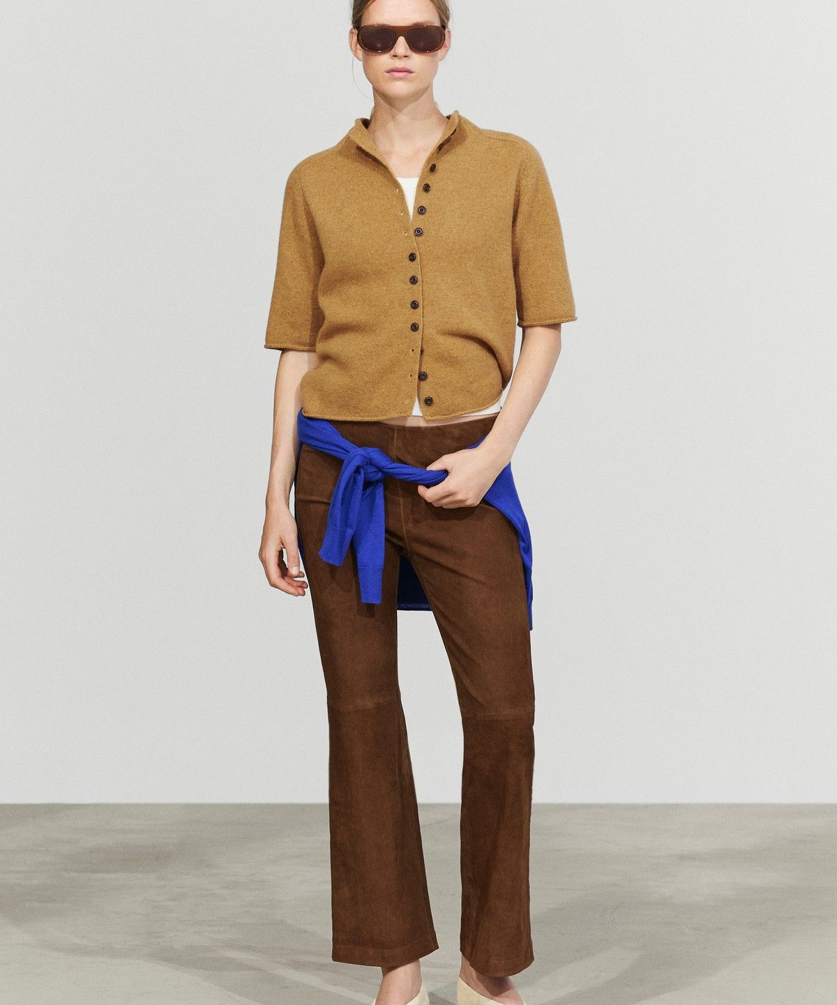 마시모두띠(MASSIMO DUTTI) 100% 울 퍼널넥 니트 가디건
