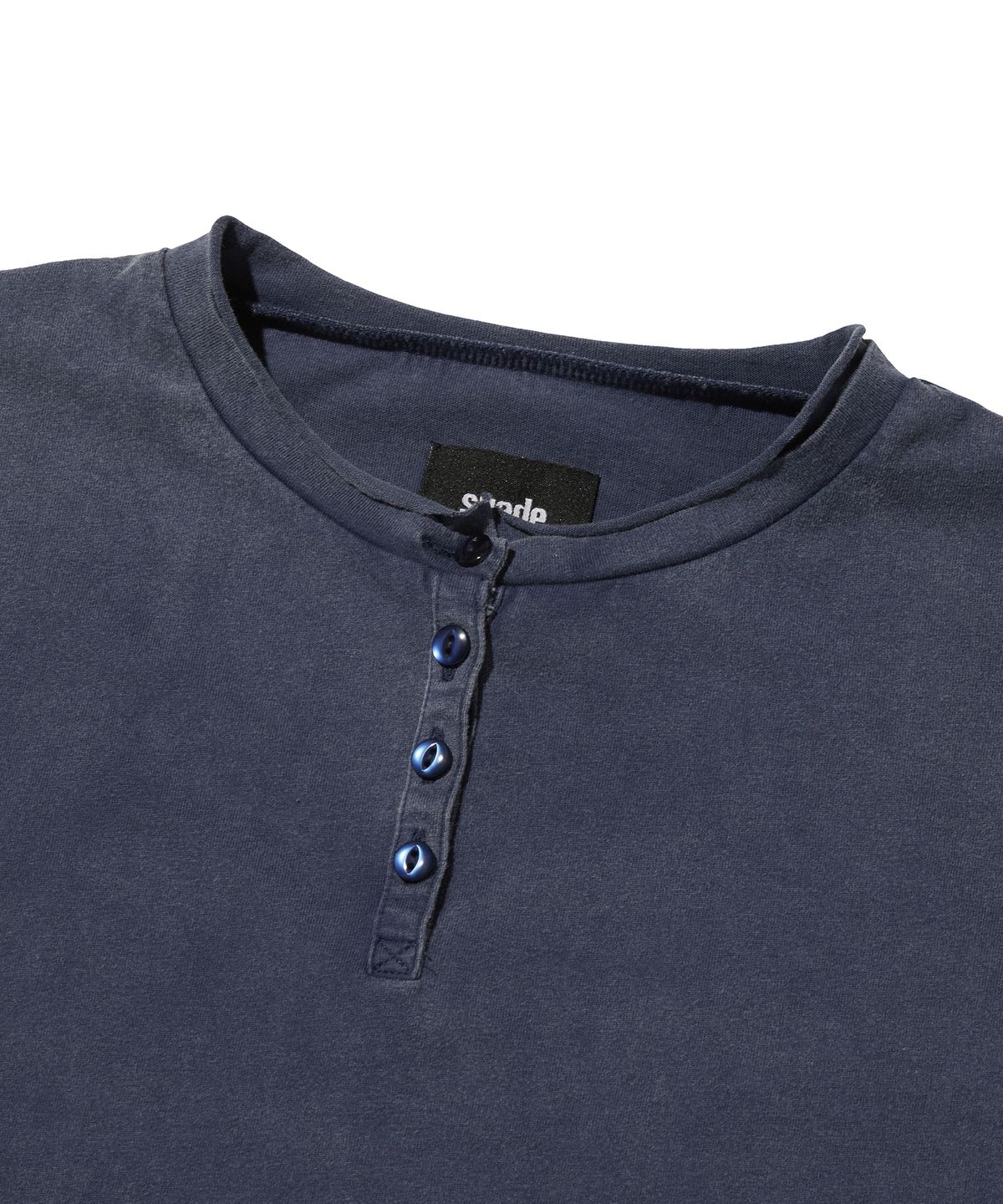 스웨이드(SUADE) WASHED HENLEY NECK [WASHING NAVY]