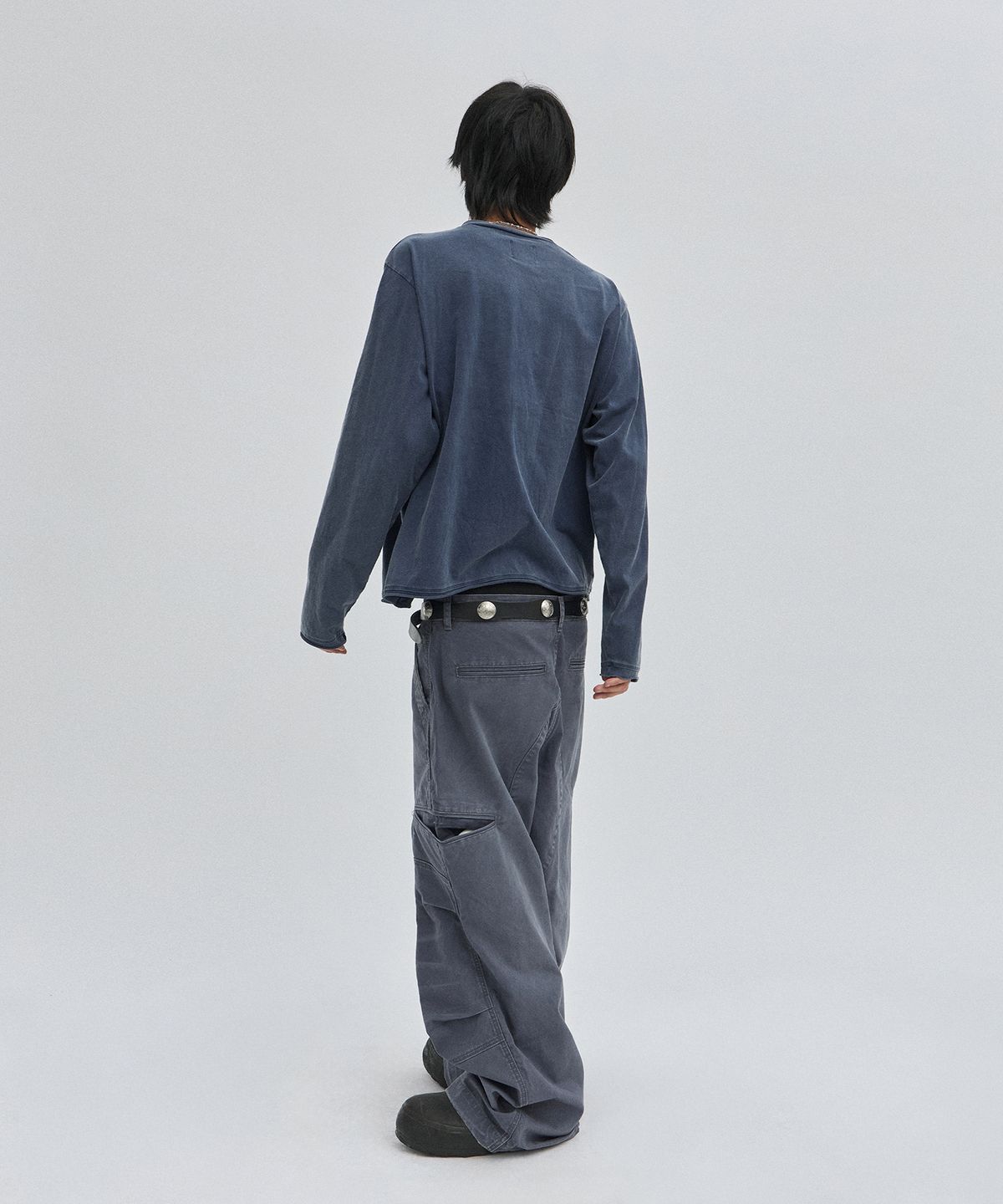 스웨이드(SUADE) WASHED HENLEY NECK [WASHING NAVY]