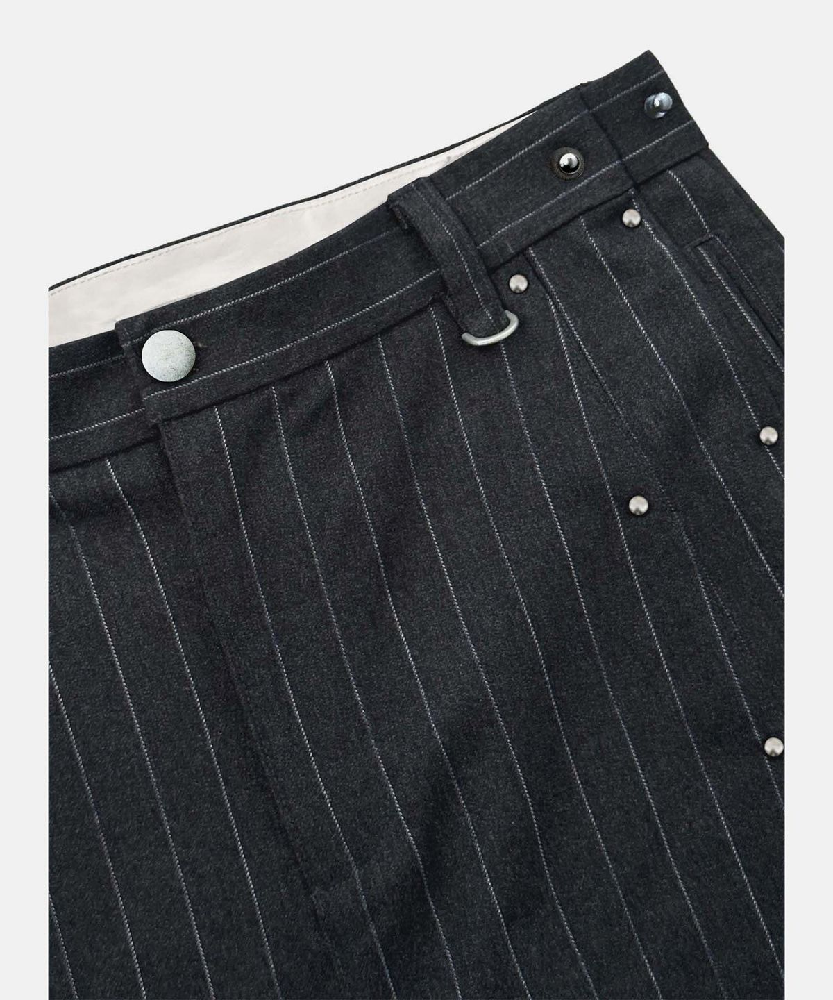 배드블러드(BADBLOOD) Viper V2 Pintuck Slacks - Charcoal stripe