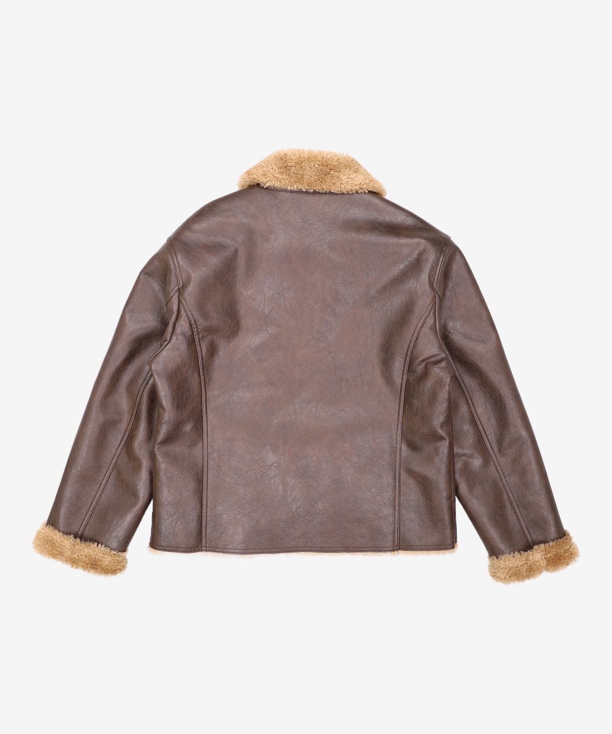 도프제이슨(DOFFJASON) 하이넥 레더 무톤 자켓 BROWN XL